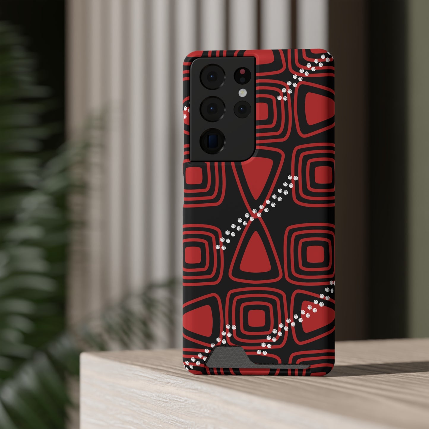 Ethnic Phone Case with Card Holder - Unique Phone Cases - Ethnic Print Phone Case
