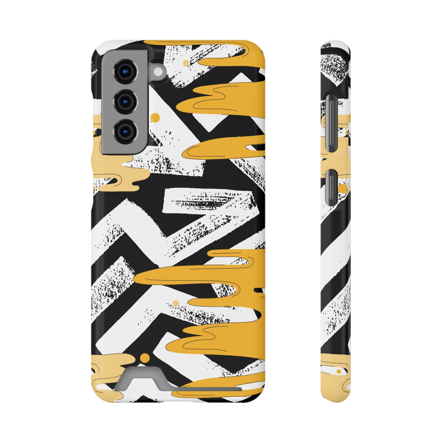 Decorative Phone Case with Card Holder - Unique Phone Cases - Decorative Print Phone Case