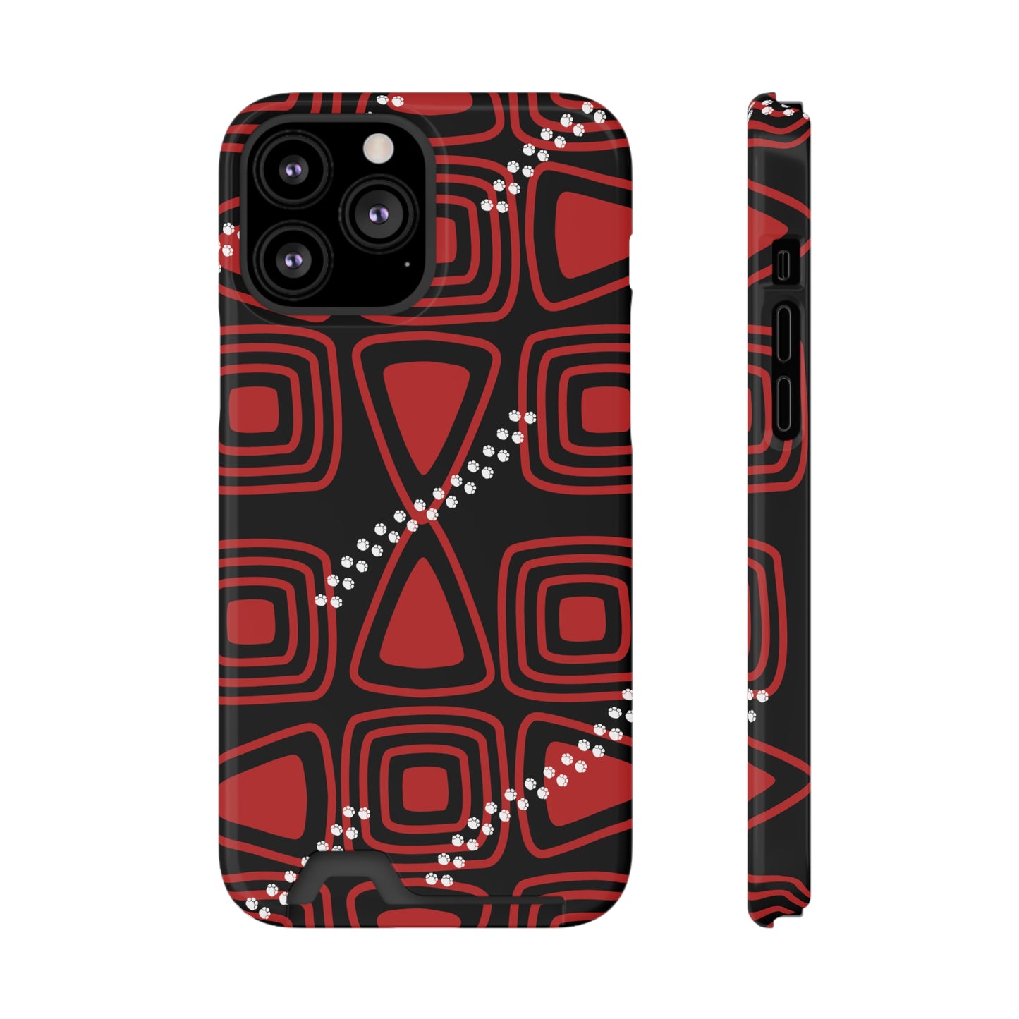 Ethnic Phone Case with Card Holder - Unique Phone Cases - Ethnic Print Phone Case