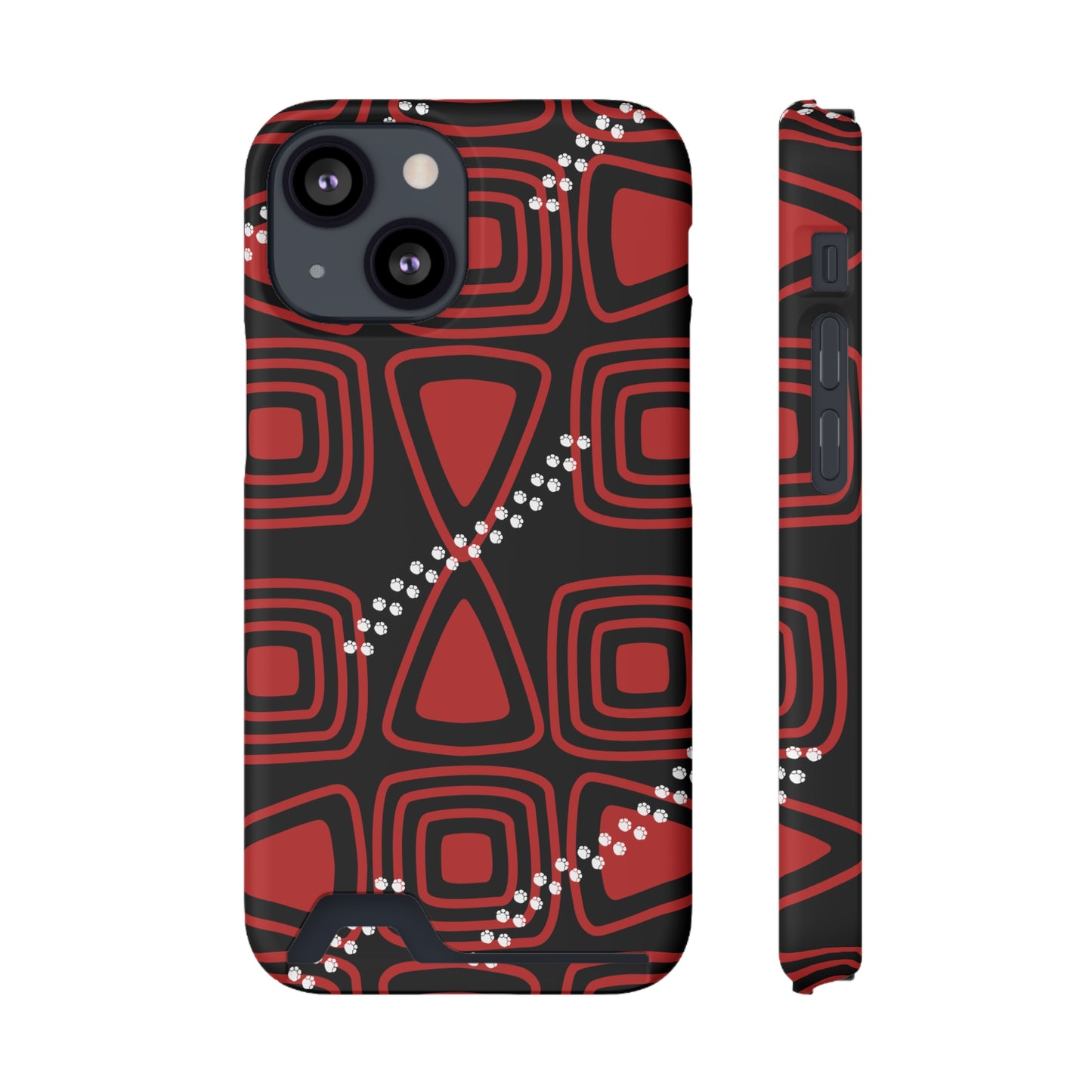 Ethnic Phone Case with Card Holder - Unique Phone Cases - Ethnic Print Phone Case