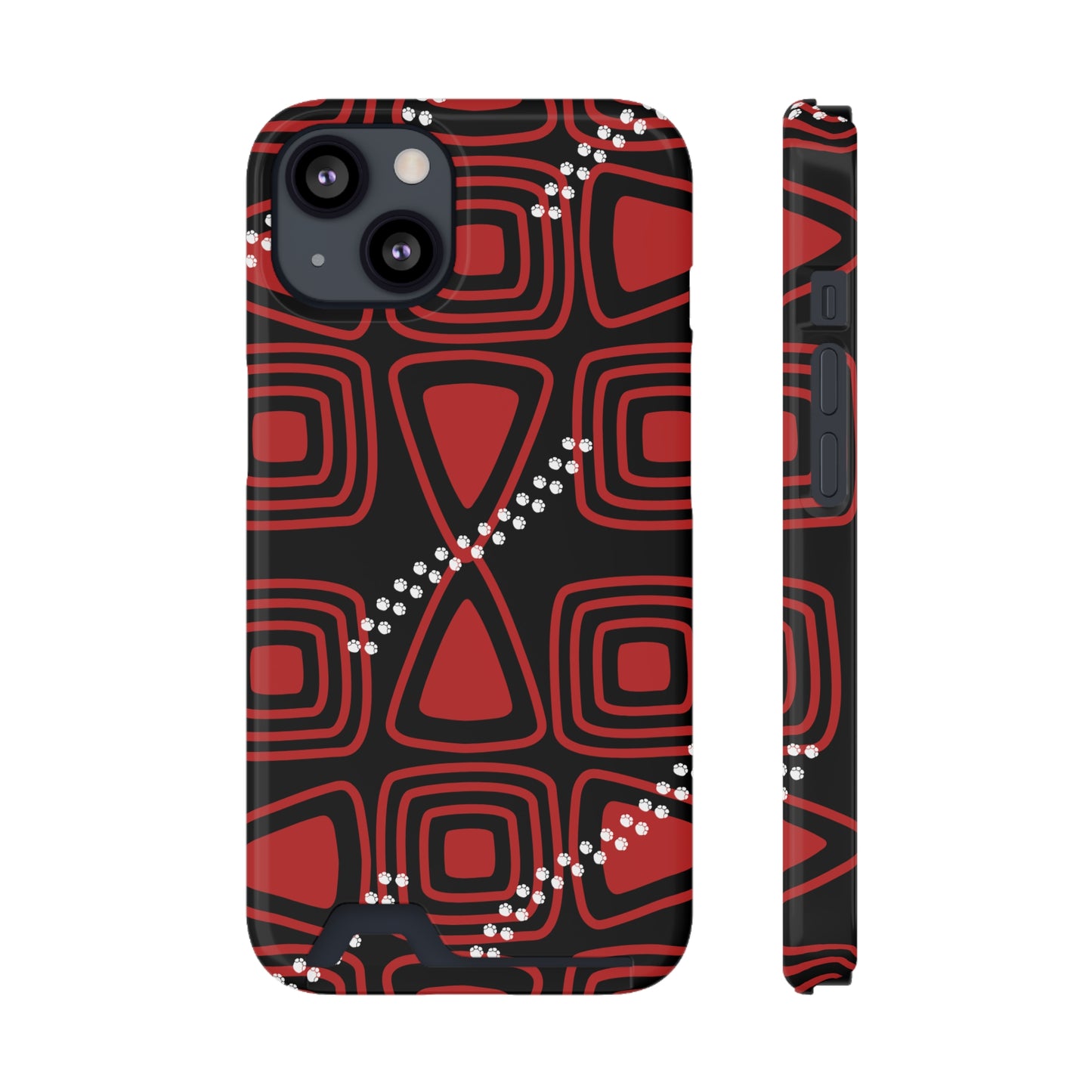 Ethnic Phone Case with Card Holder - Unique Phone Cases - Ethnic Print Phone Case