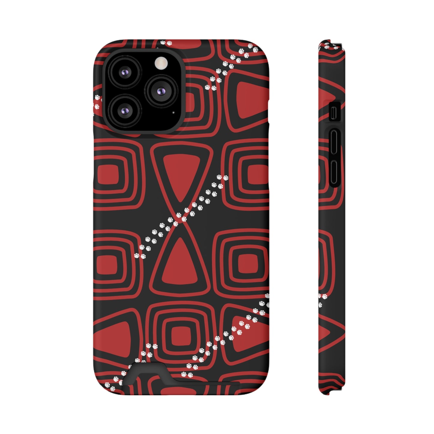 Ethnic Phone Case with Card Holder - Unique Phone Cases - Ethnic Print Phone Case