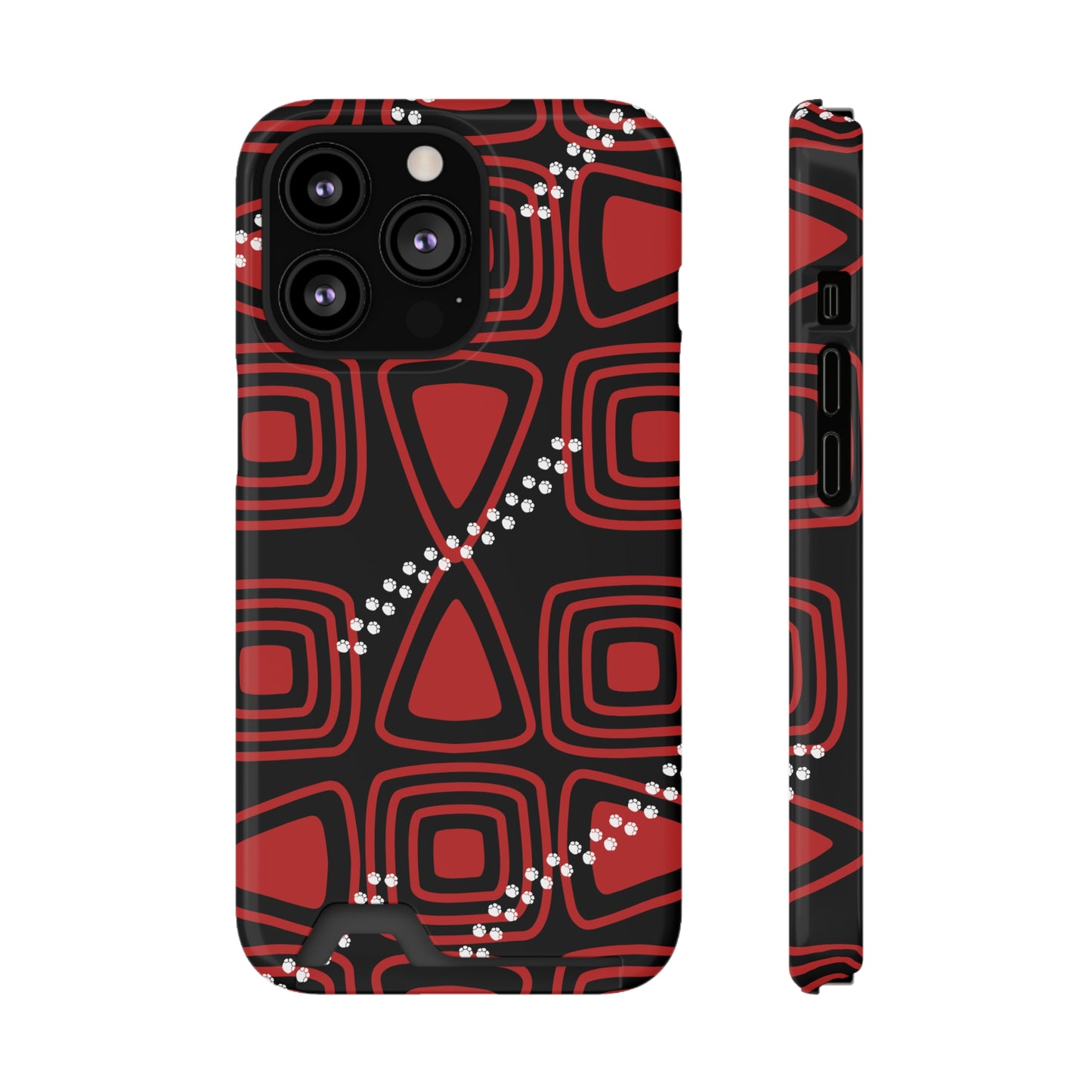 Ethnic Phone Case with Card Holder - Unique Phone Cases - Ethnic Print Phone Case