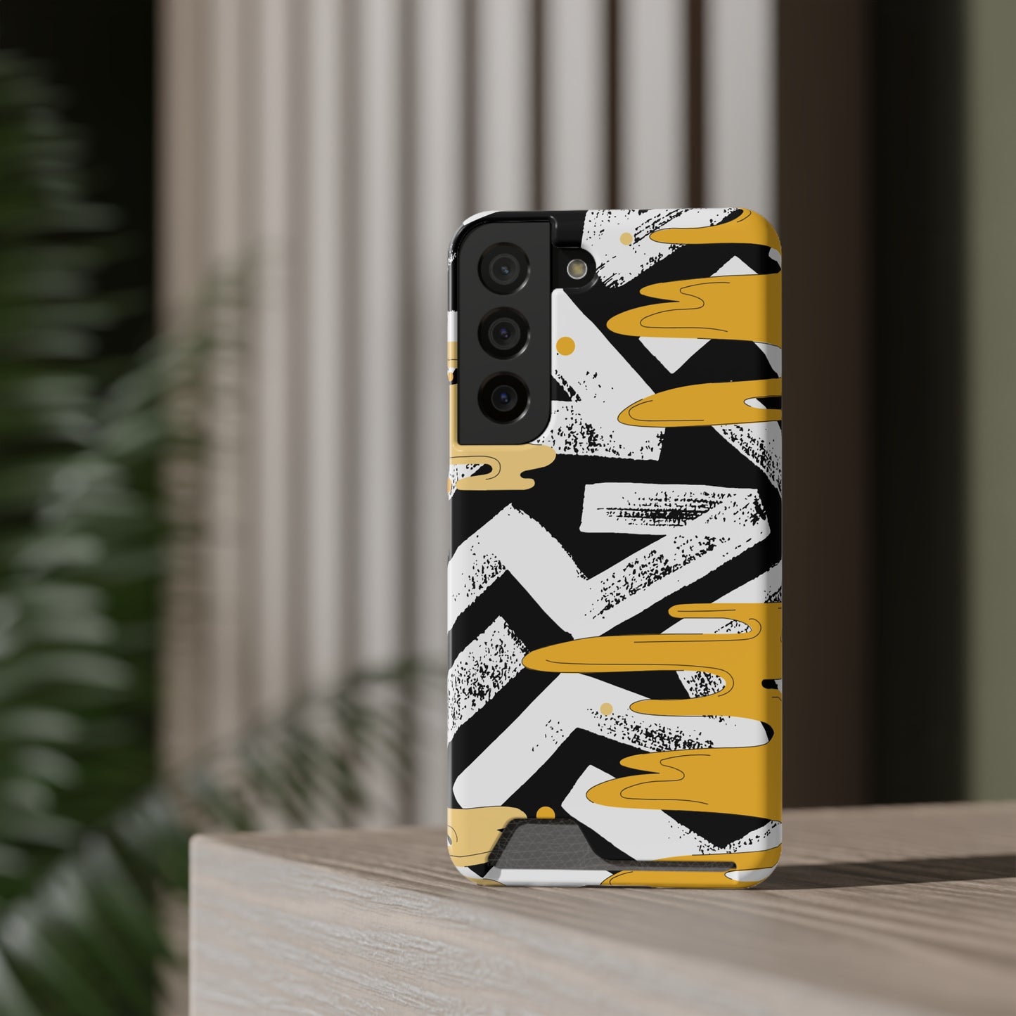 Decorative Phone Case with Card Holder - Unique Phone Cases - Decorative Print Phone Case