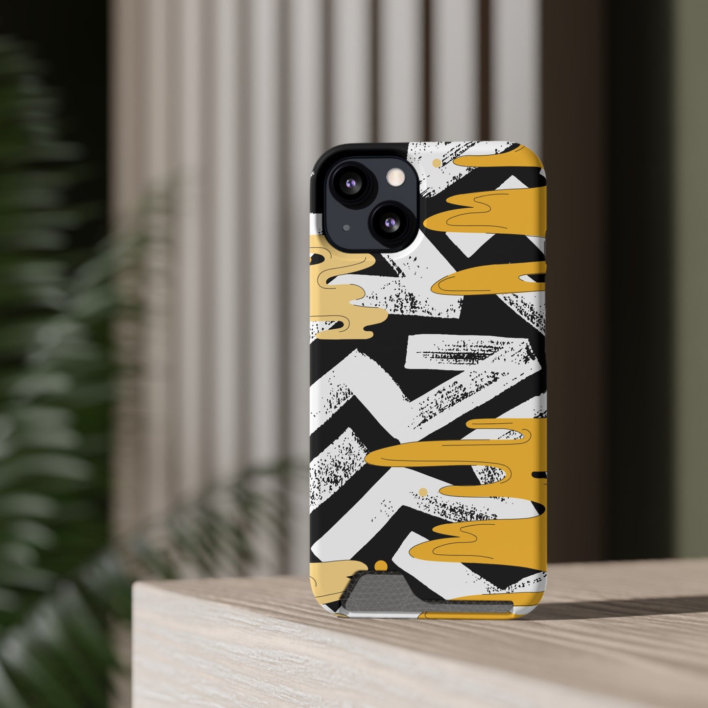 Decorative Phone Case with Card Holder - Unique Phone Cases - Decorative Print Phone Case