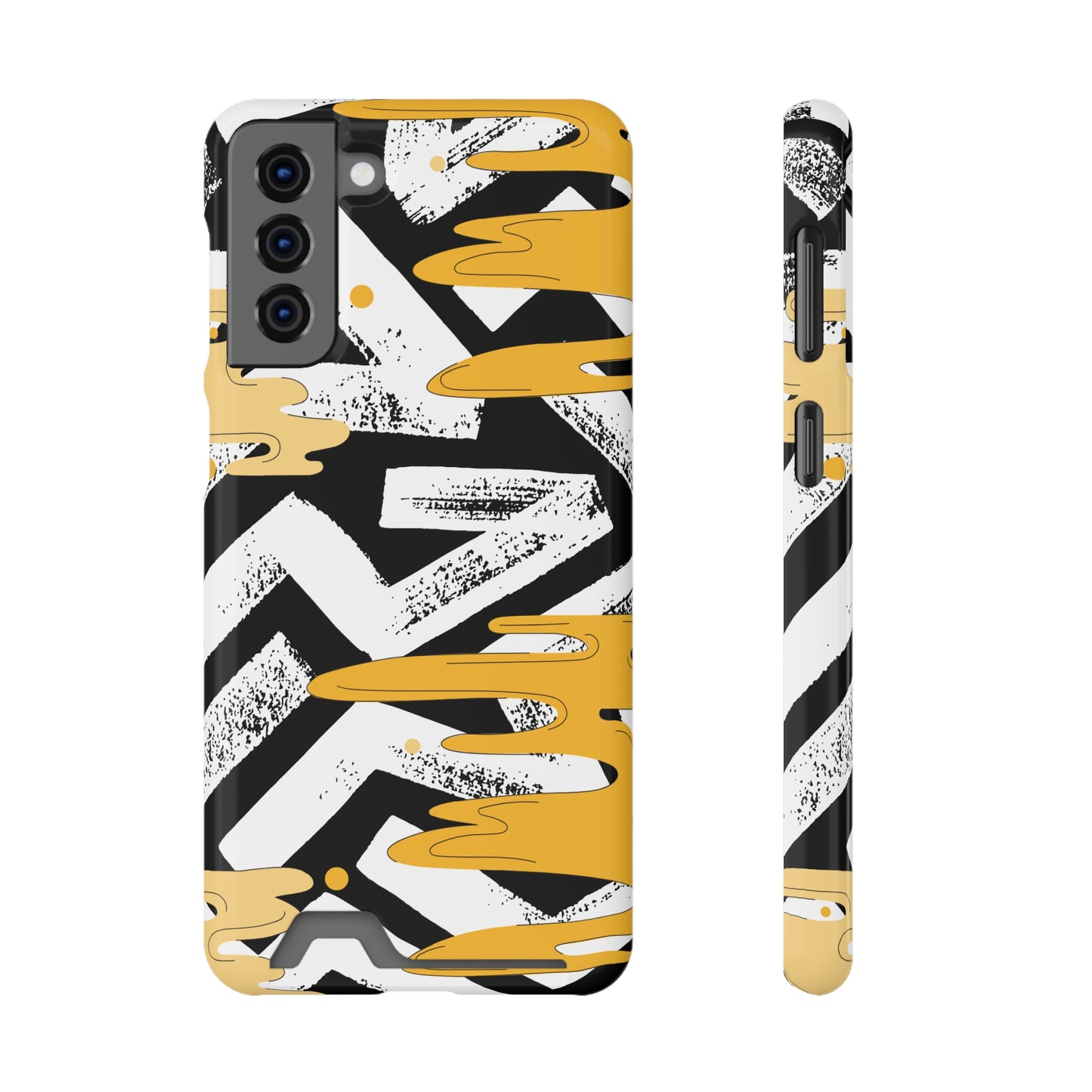 Decorative Phone Case with Card Holder - Unique Phone Cases - Decorative Print Phone Case