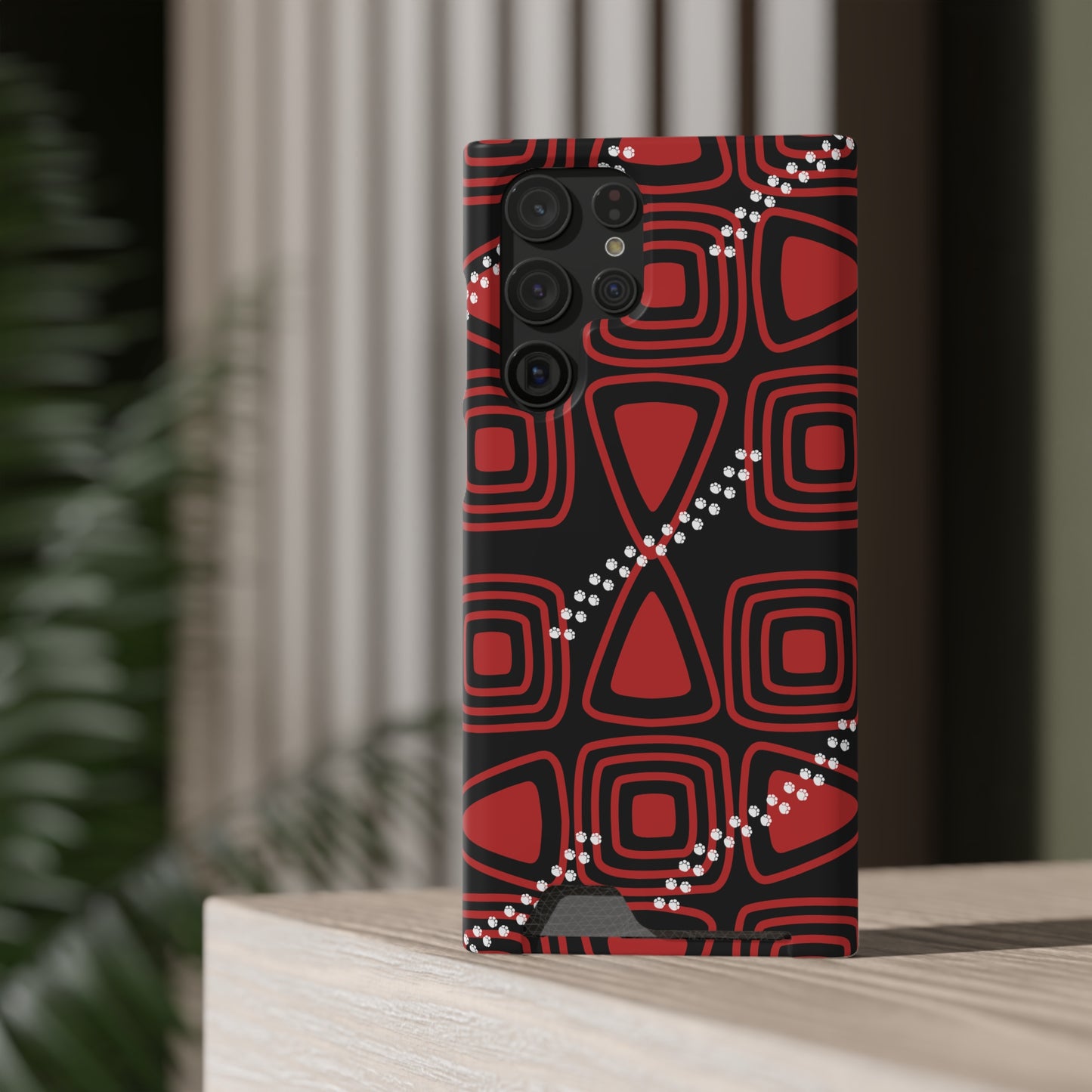 Ethnic Phone Case with Card Holder - Unique Phone Cases - Ethnic Print Phone Case