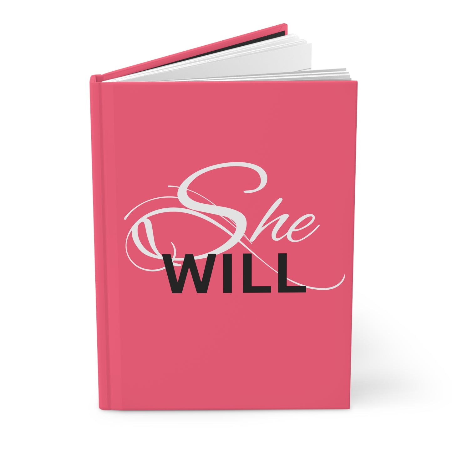Pink "She Will" Hardcover Journal Matte - Women - Girls - Inspirational - Gifts - Encouragement for Women