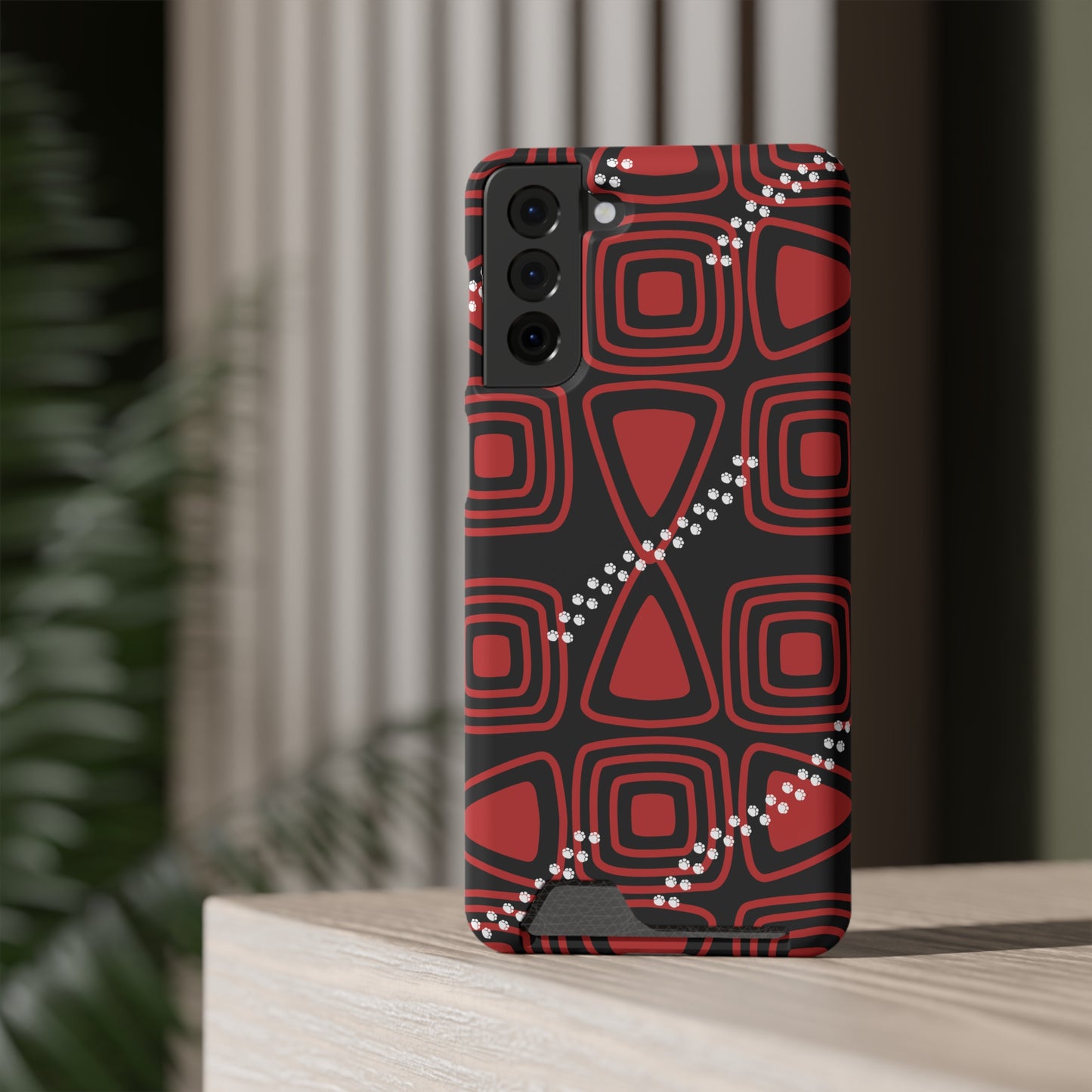 Ethnic Phone Case with Card Holder - Unique Phone Cases - Ethnic Print Phone Case