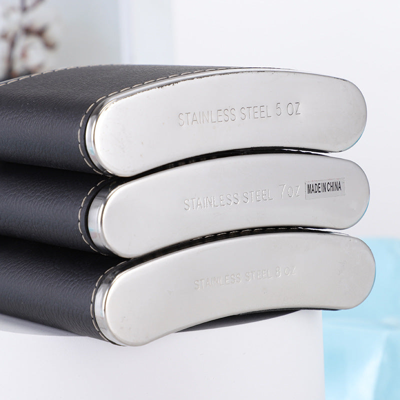 Outdoor Portable Hip Flask Creative Wine Utensils Sanding Hip Flask Stainless Steel