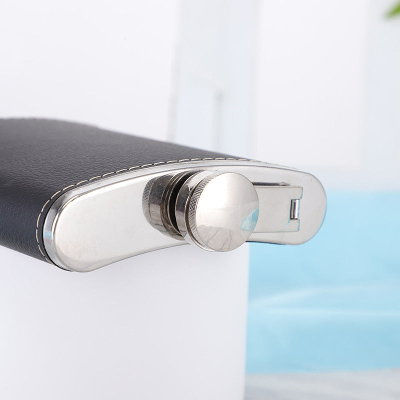 Outdoor Portable Hip Flask Creative Wine Utensils Sanding Hip Flask Stainless Steel