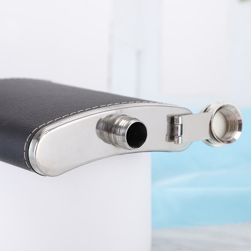 Outdoor Portable Hip Flask Creative Wine Utensils Sanding Hip Flask Stainless Steel