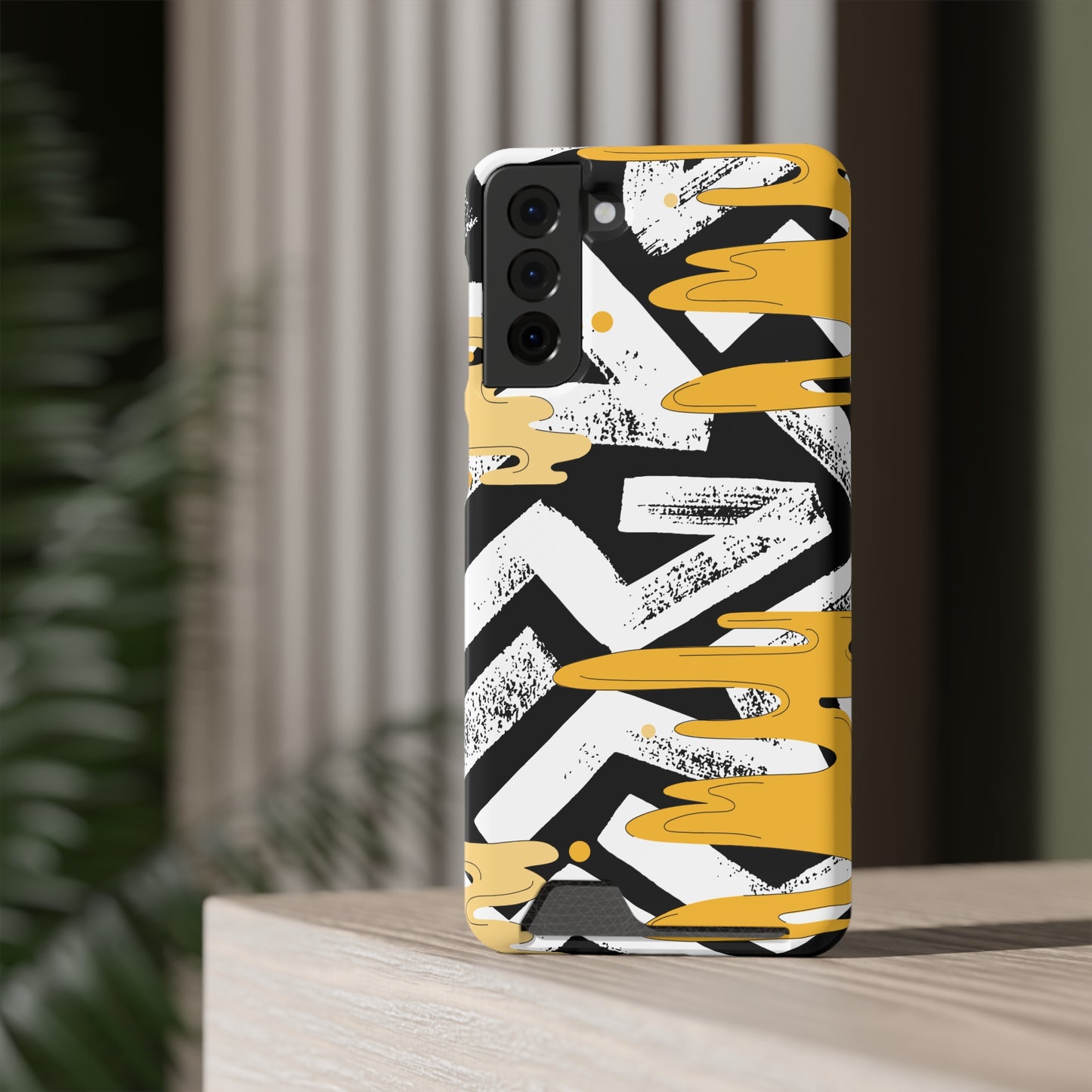 Decorative Phone Case with Card Holder - Unique Phone Cases - Decorative Print Phone Case