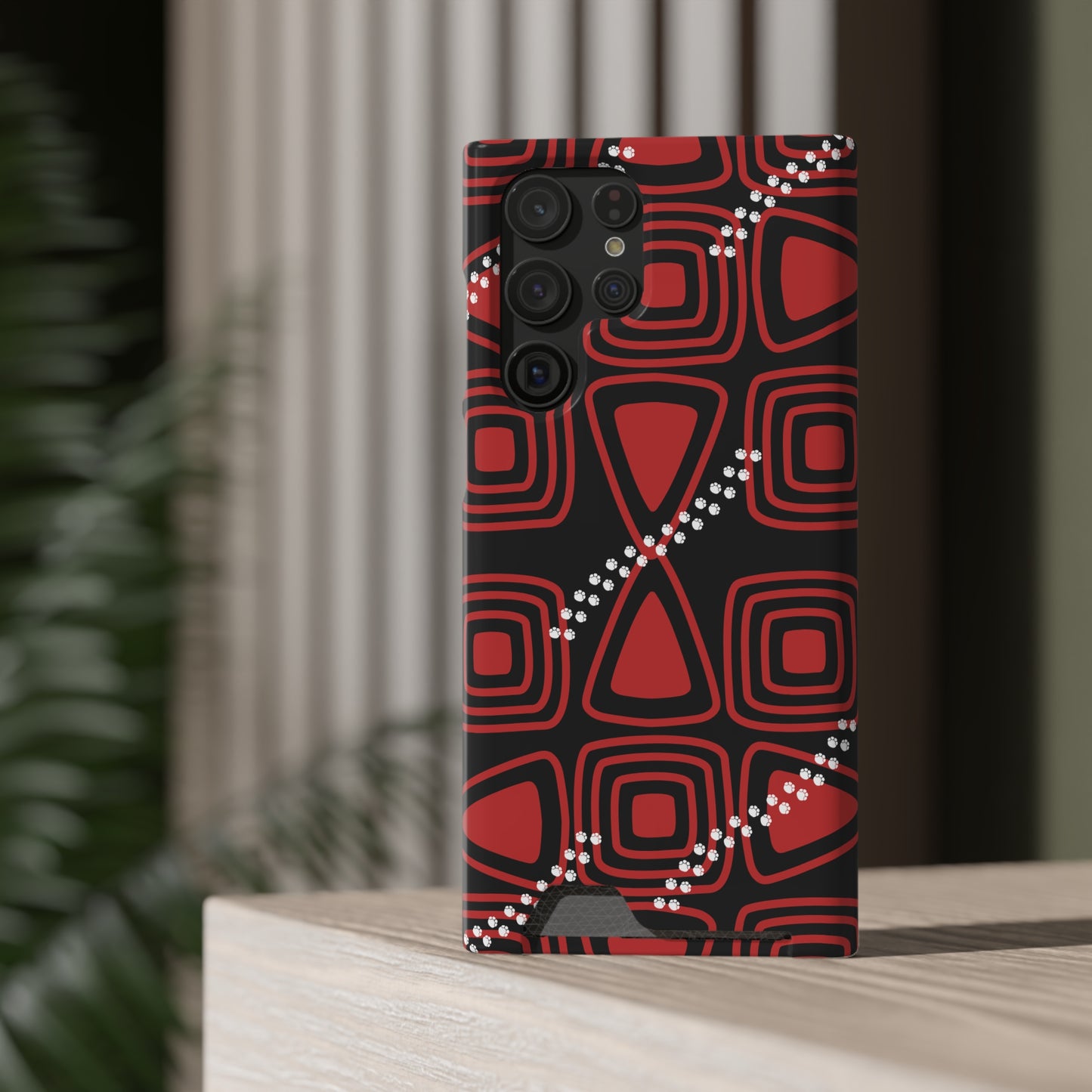 Ethnic Phone Case with Card Holder - Unique Phone Cases - Ethnic Print Phone Case