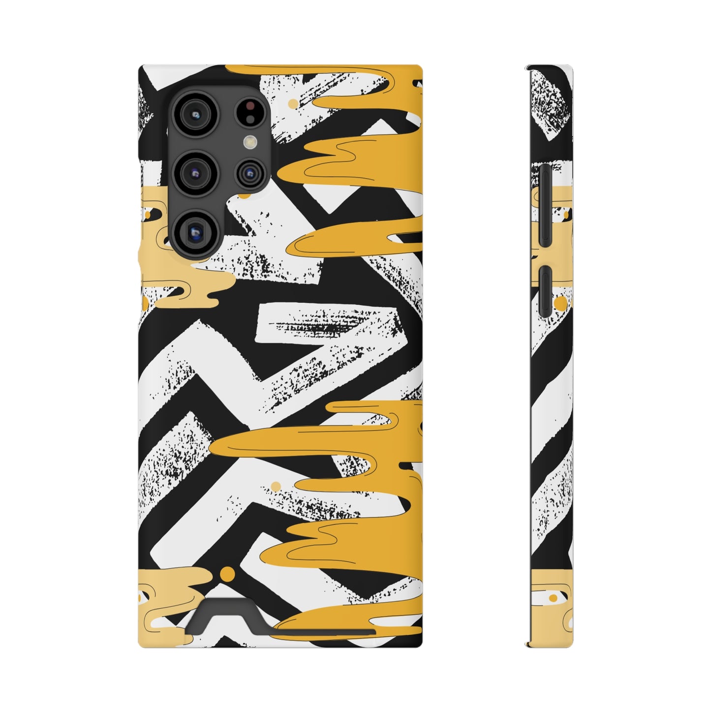 Decorative Phone Case with Card Holder - Unique Phone Cases - Decorative Print Phone Case