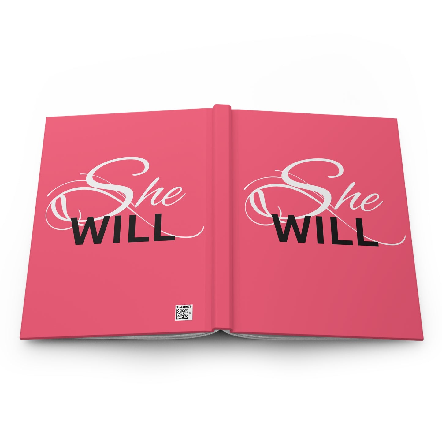 Pink "She Will" Hardcover Journal Matte - Women - Girls - Inspirational - Gifts - Encouragement for Women
