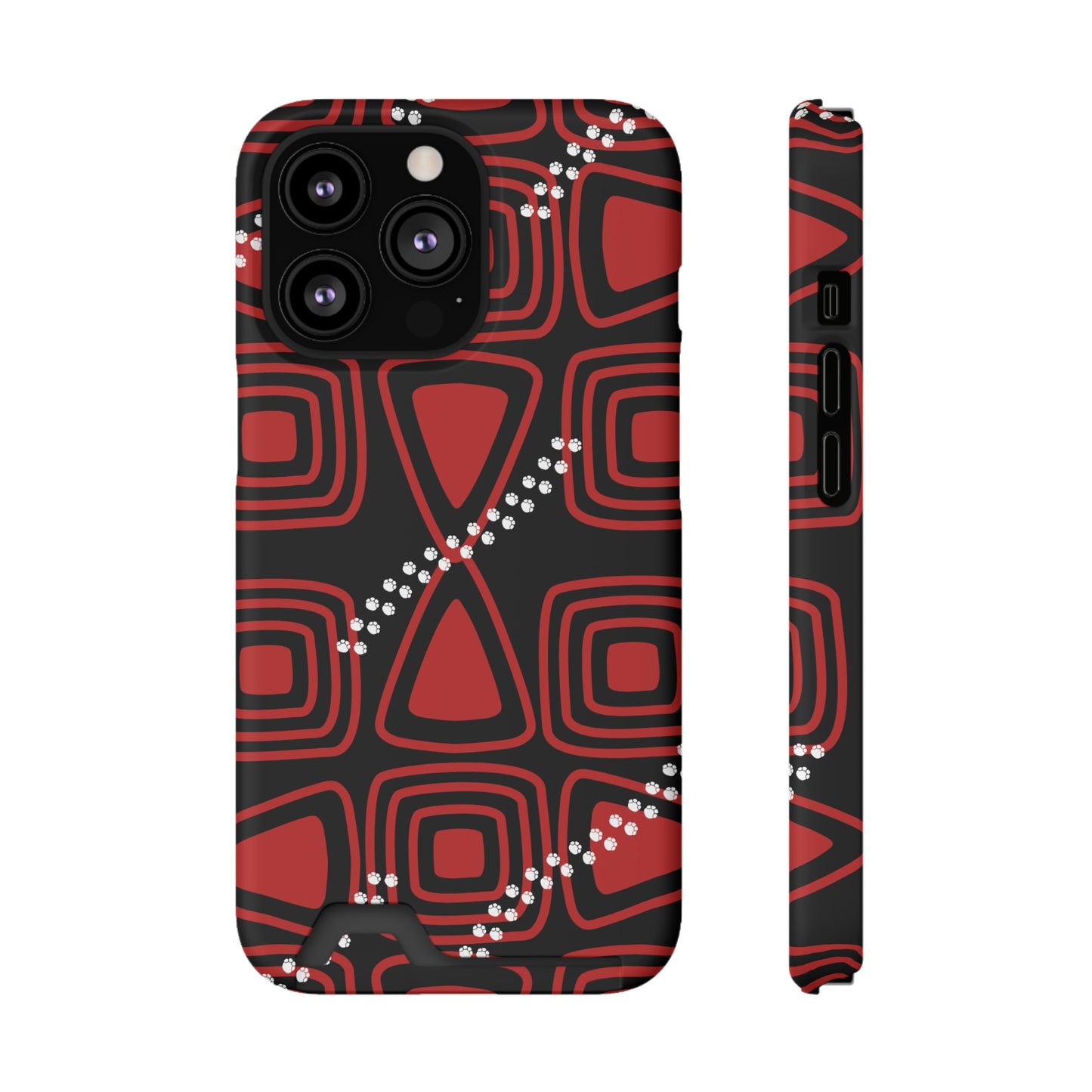 Ethnic Phone Case with Card Holder - Unique Phone Cases - Ethnic Print Phone Case