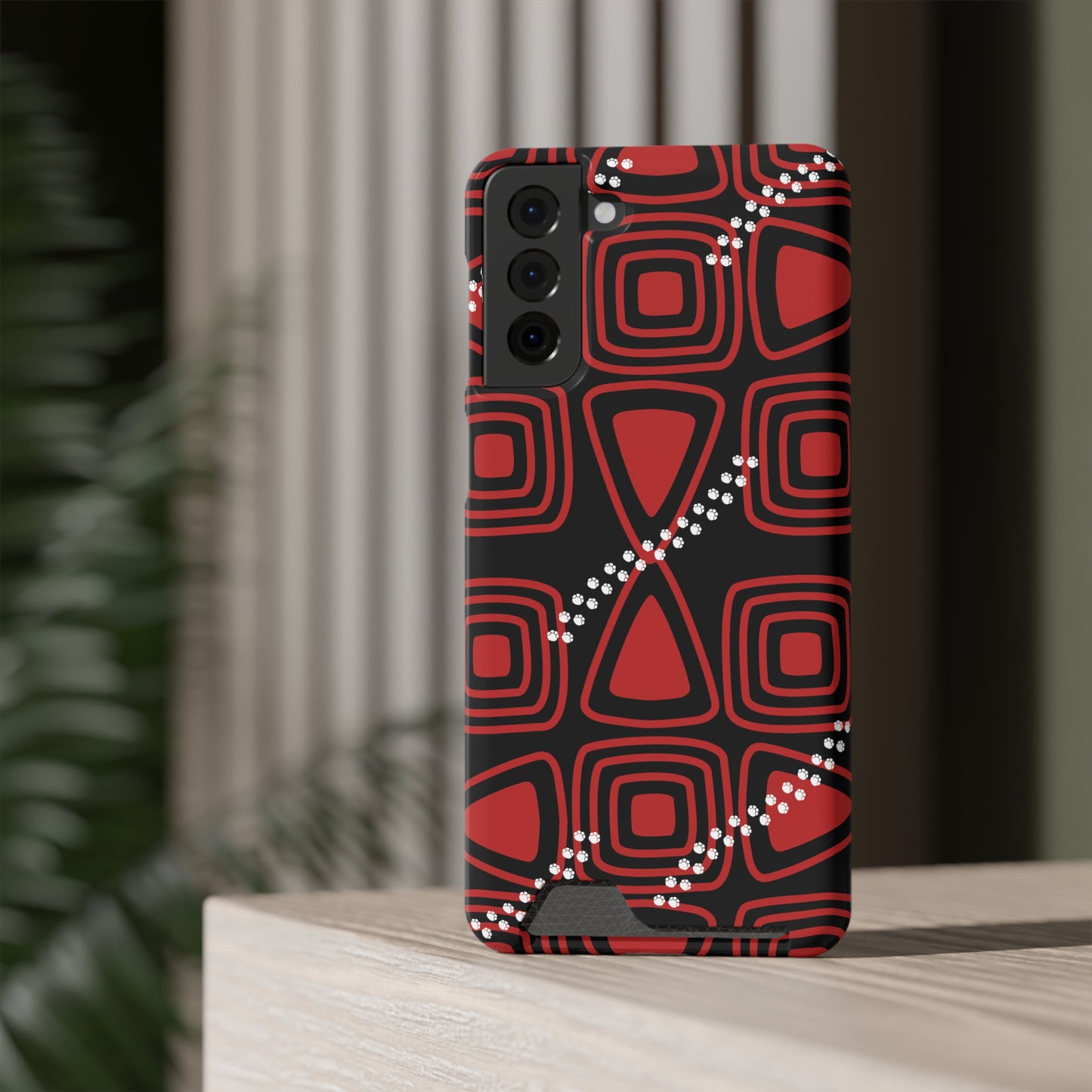 Ethnic Phone Case with Card Holder - Unique Phone Cases - Ethnic Print Phone Case