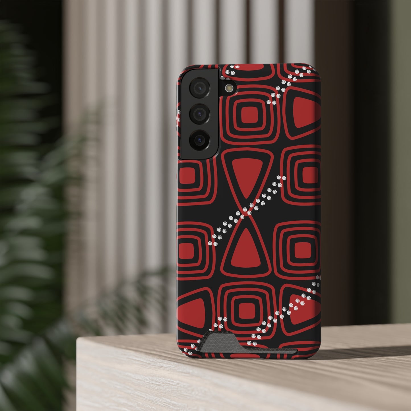 Ethnic Phone Case with Card Holder - Unique Phone Cases - Ethnic Print Phone Case