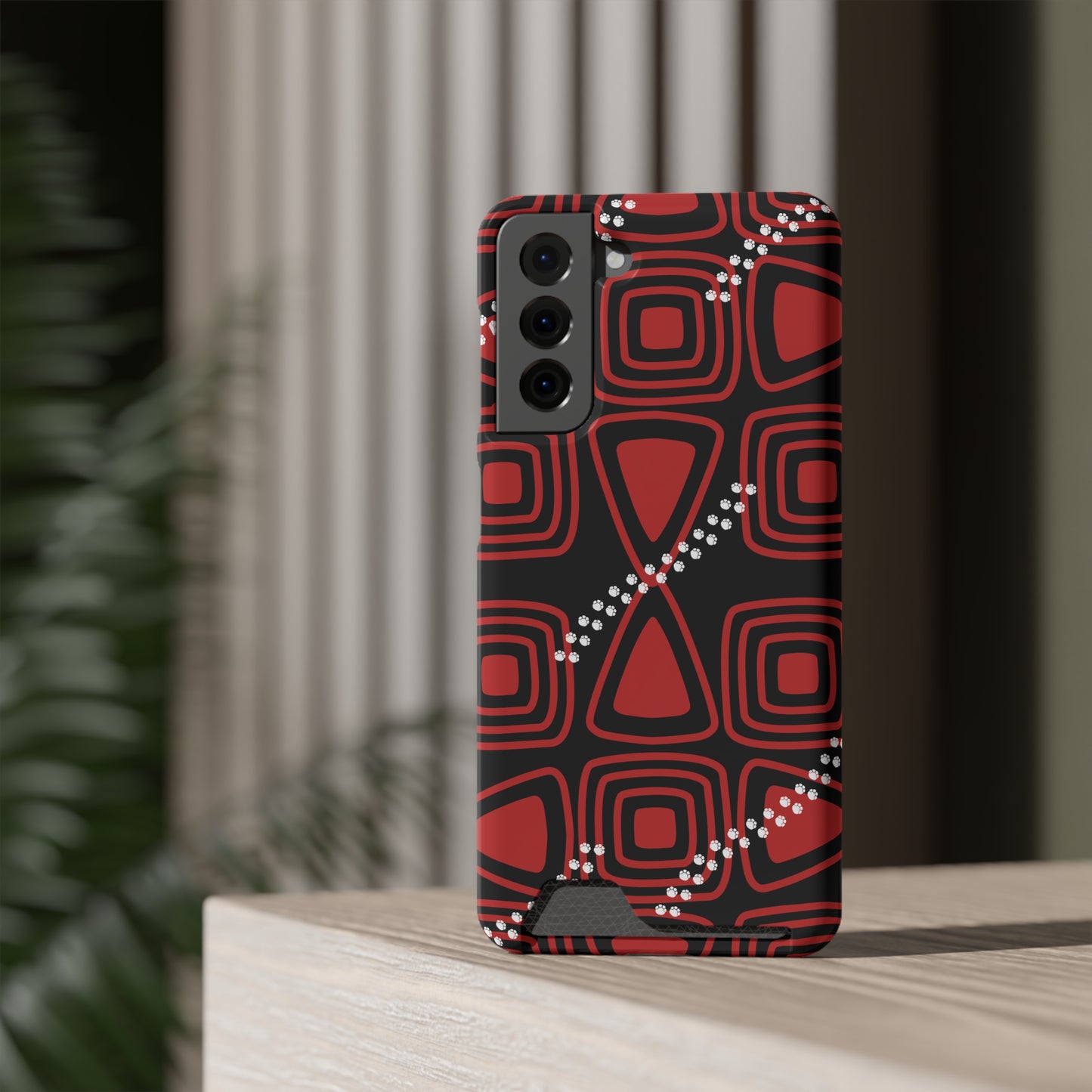 Ethnic Phone Case with Card Holder - Unique Phone Cases - Ethnic Print Phone Case