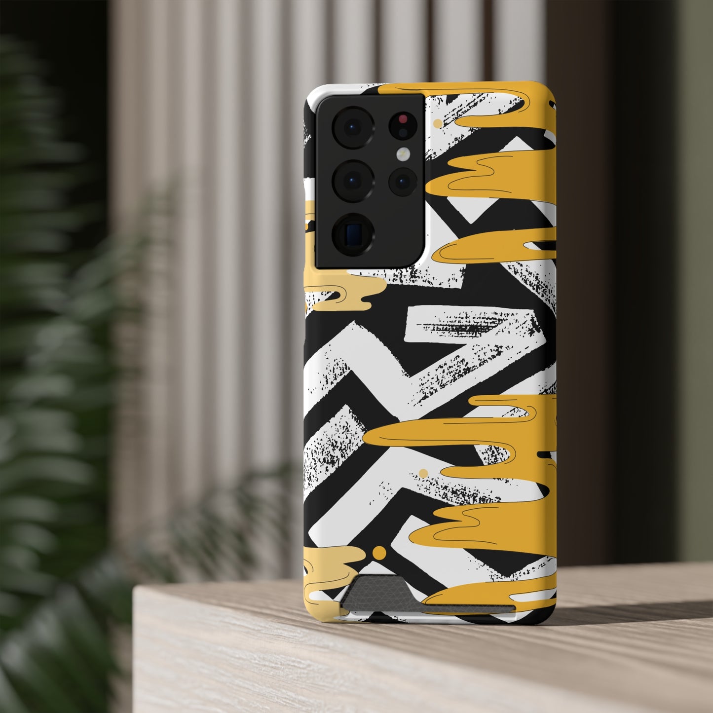 Decorative Phone Case with Card Holder - Unique Phone Cases - Decorative Print Phone Case