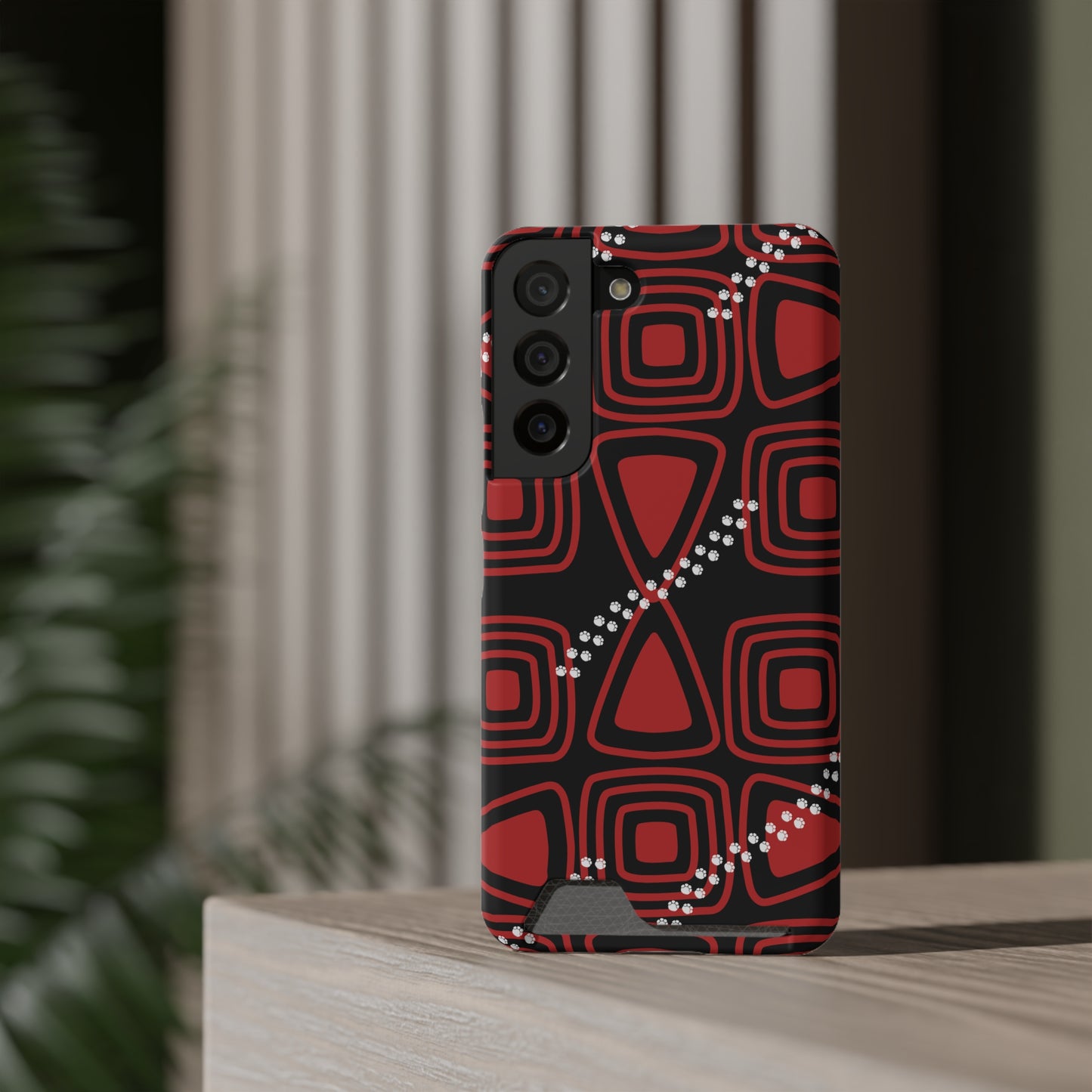 Ethnic Phone Case with Card Holder - Unique Phone Cases - Ethnic Print Phone Case