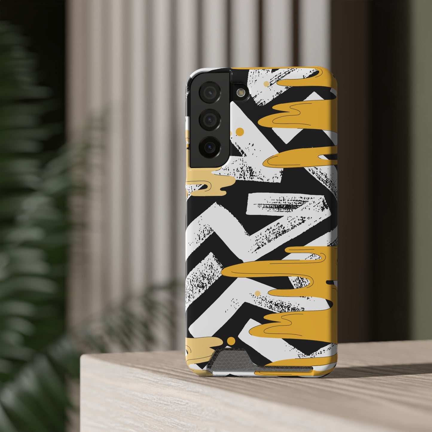 Decorative Phone Case with Card Holder - Unique Phone Cases - Decorative Print Phone Case
