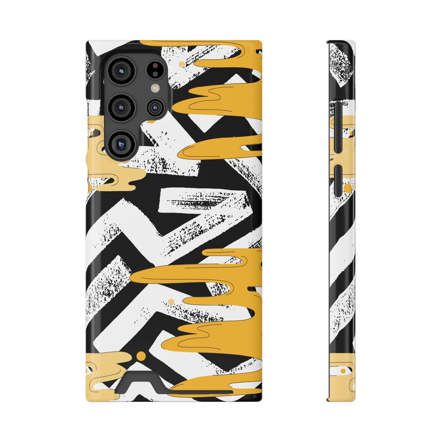 Decorative Phone Case with Card Holder - Unique Phone Cases - Decorative Print Phone Case