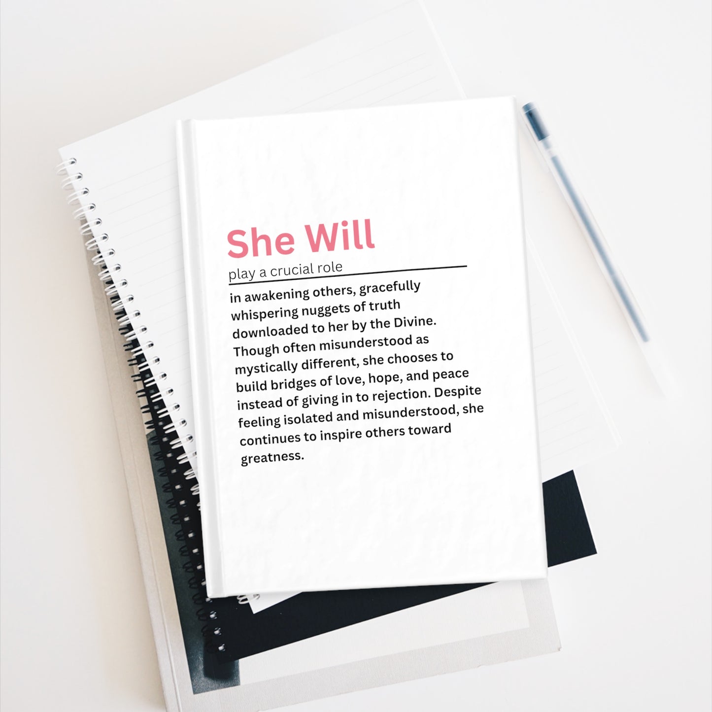 The "She Will" Journal - Blank Pages - Journal for Women - Inspirational - Encouragement - Women's Journals - Gifts for Women - Gifts