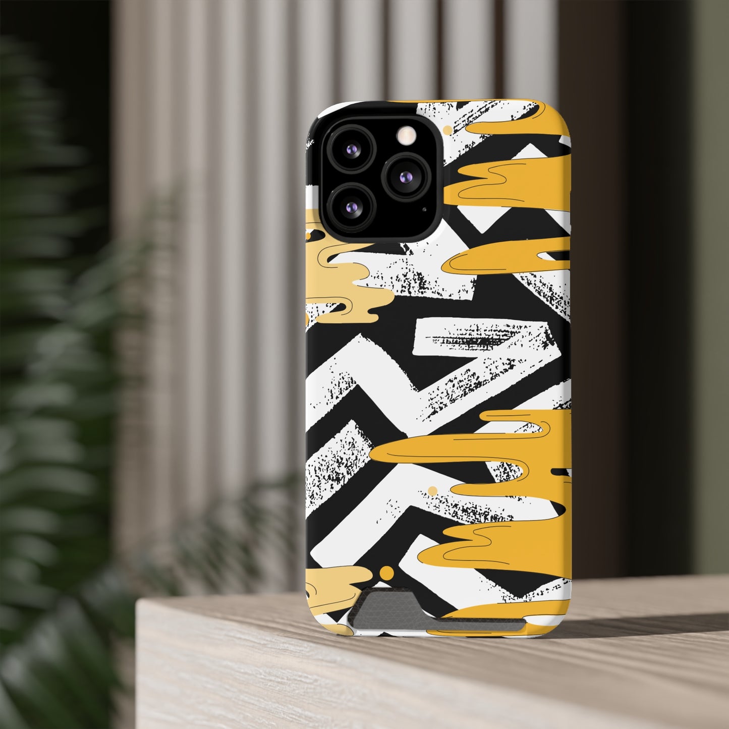 Decorative Phone Case with Card Holder - Unique Phone Cases - Decorative Print Phone Case