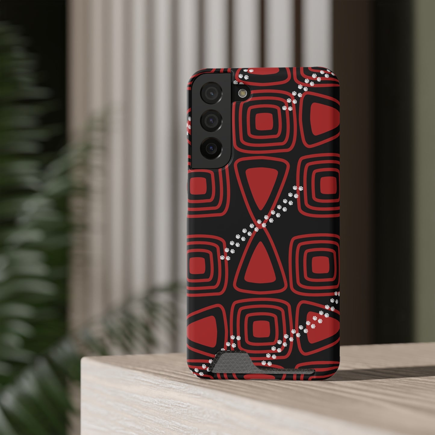 Ethnic Phone Case with Card Holder - Unique Phone Cases - Ethnic Print Phone Case