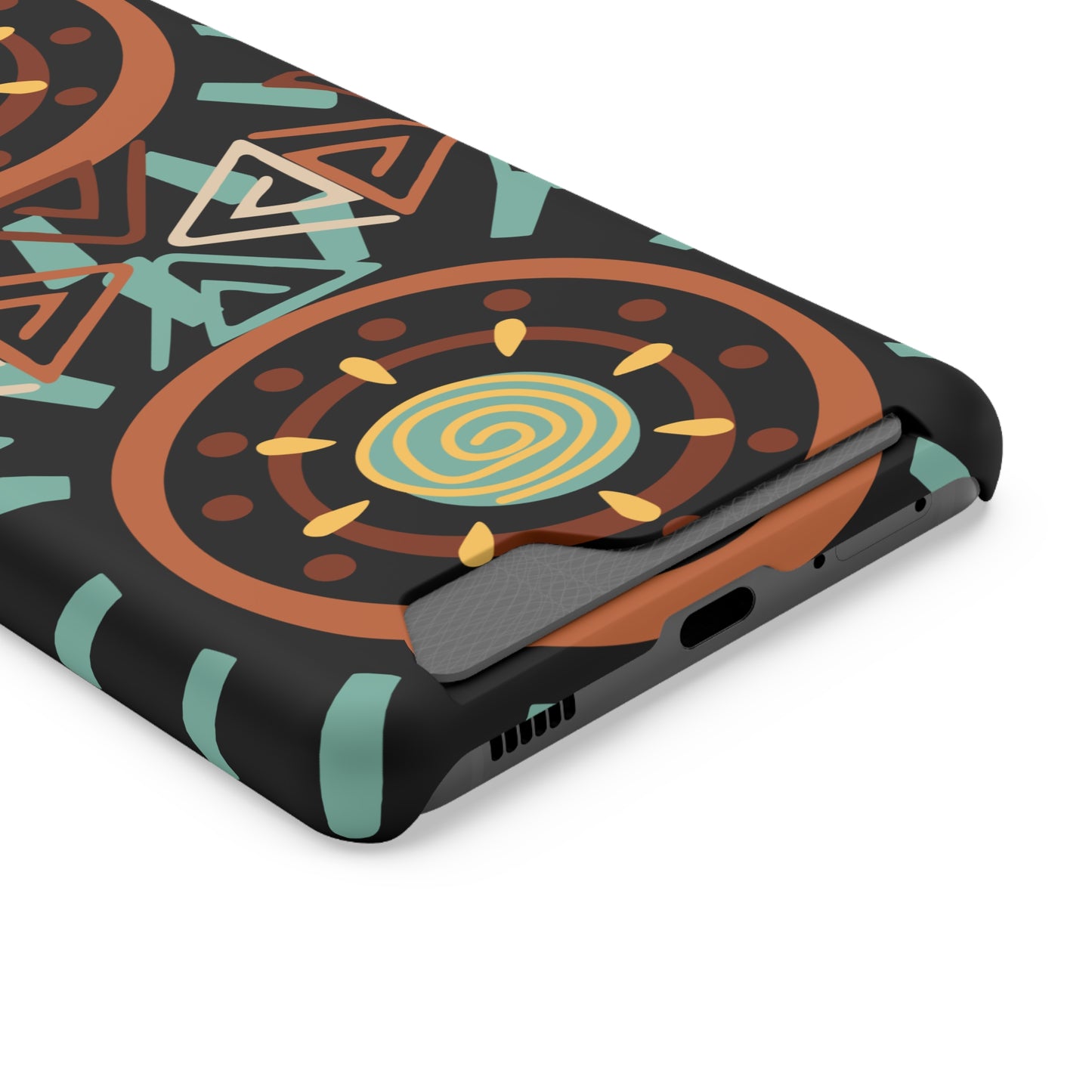 Ethnic Phone Case with Card Holder - Unique Phone Cases - Ethnic Print Phone Case