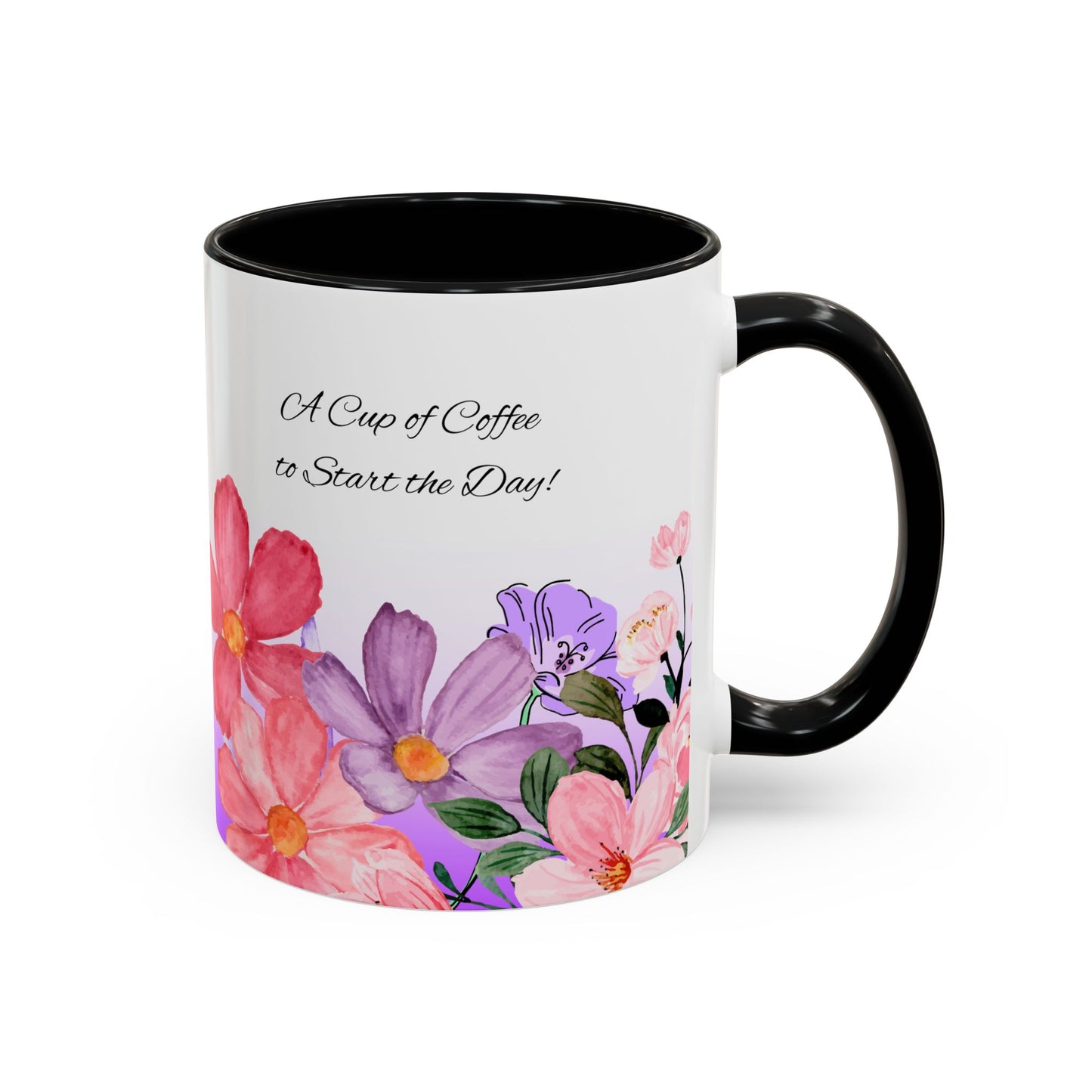 Inspirational Floral - Accent Coffee Mug (11, 15oz)