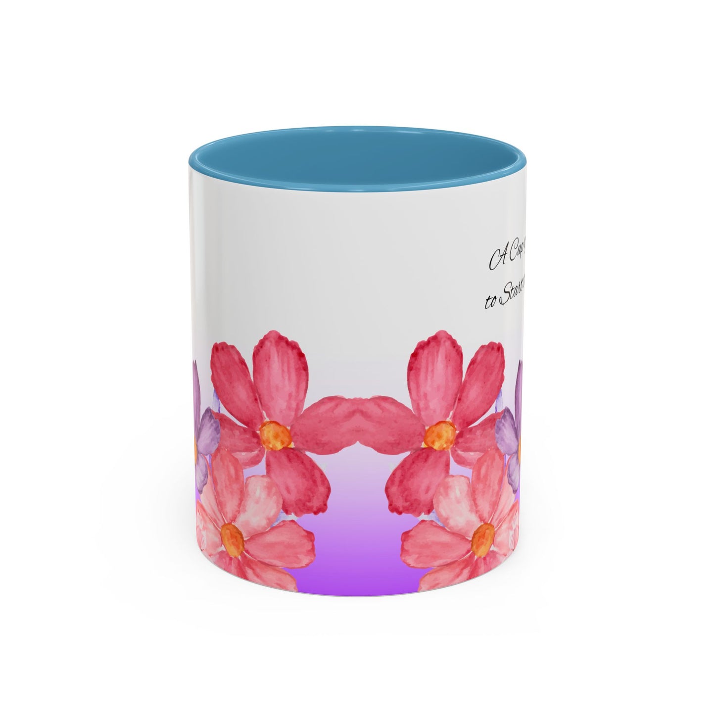 Inspirational Floral - Accent Coffee Mug (11, 15oz)