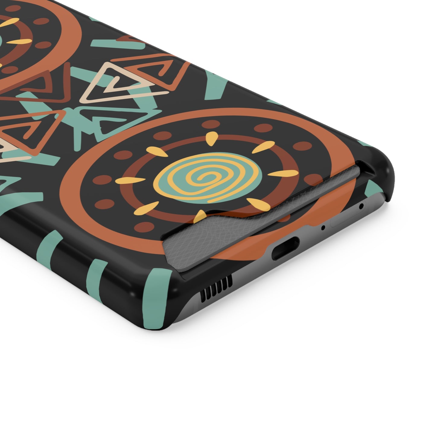 Ethnic Phone Case with Card Holder - Unique Phone Cases - Ethnic Print Phone Case