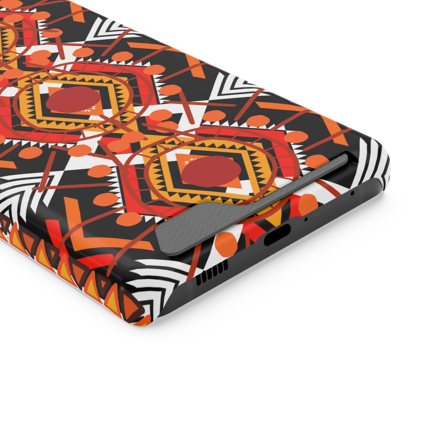 Ethnic Phone Case with Card Holder - Unique Phone Cases - Ethnic Print Phone Case