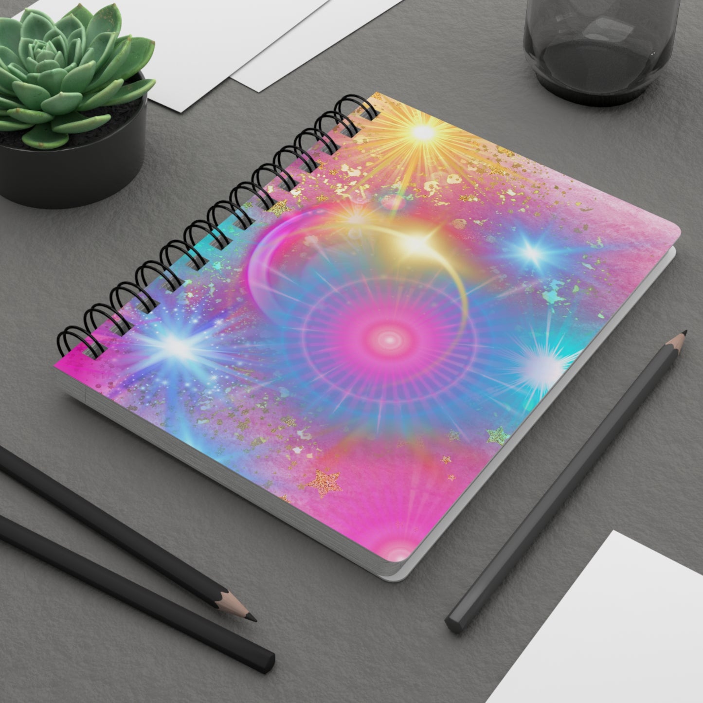 Journal Pastel Neon Bright Colored = Spiral Bound Journal