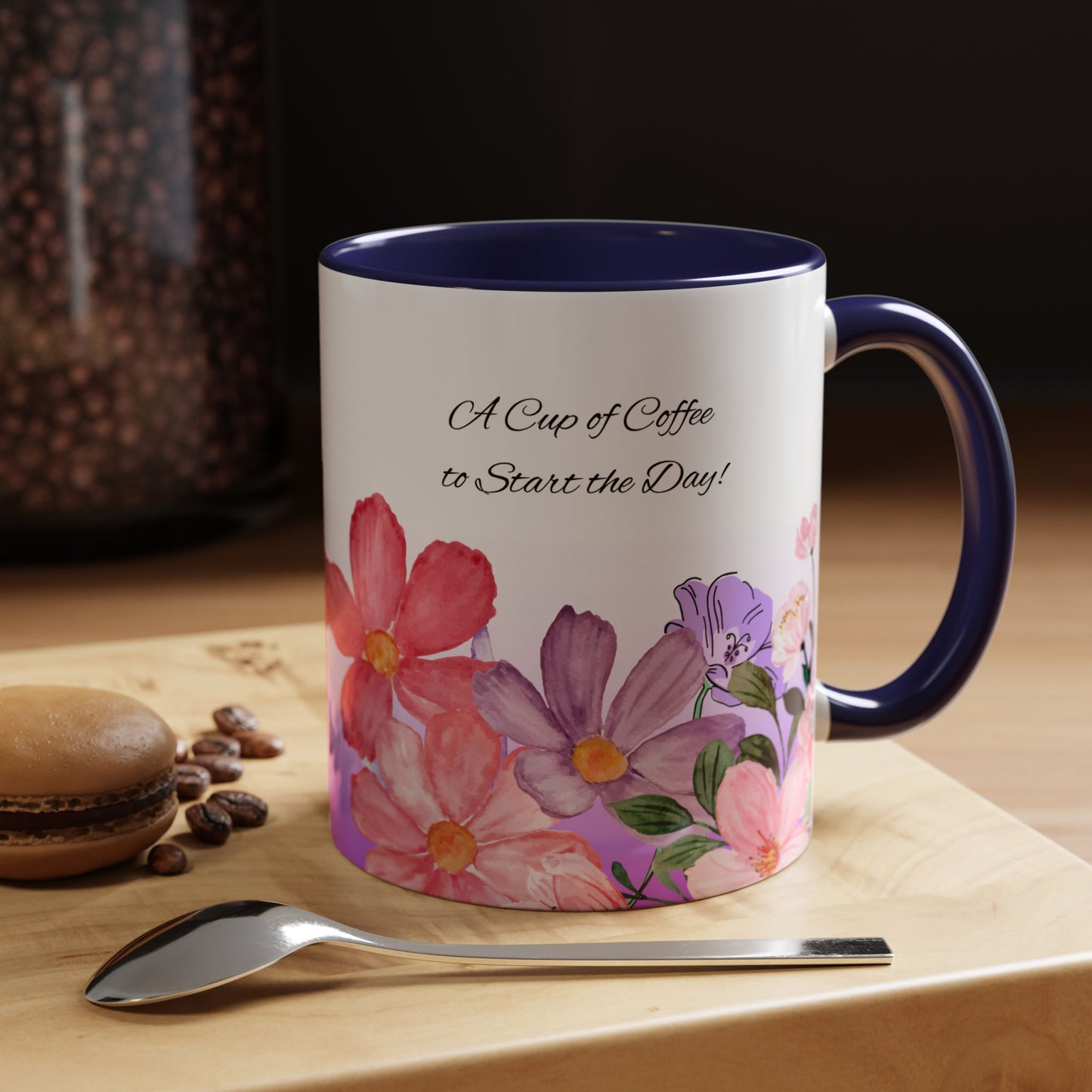 Inspirational Floral - Accent Coffee Mug (11, 15oz)