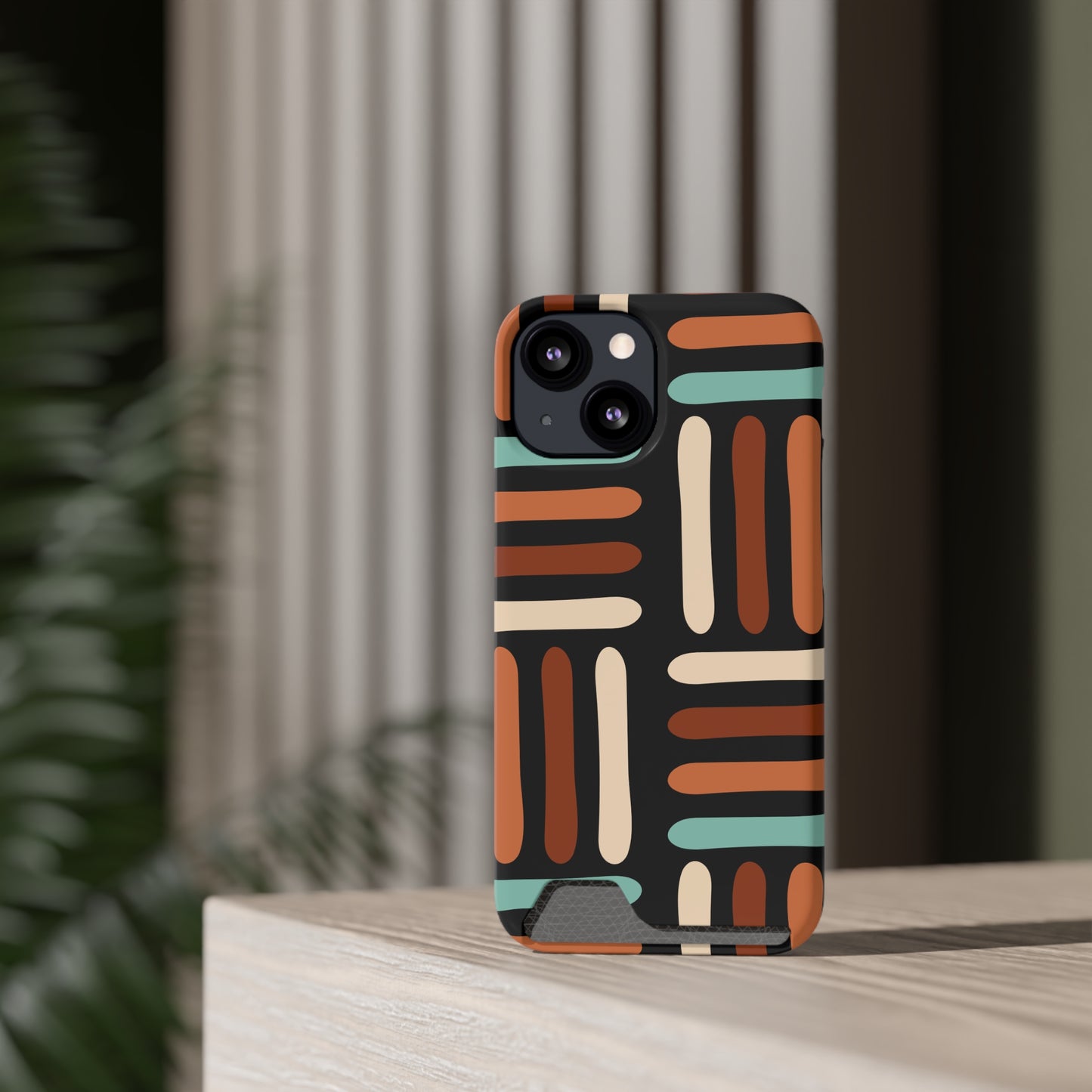 Ethnic Phone Case with Card Holder - Unique Phone Cases - Ethnic Print Phone Case