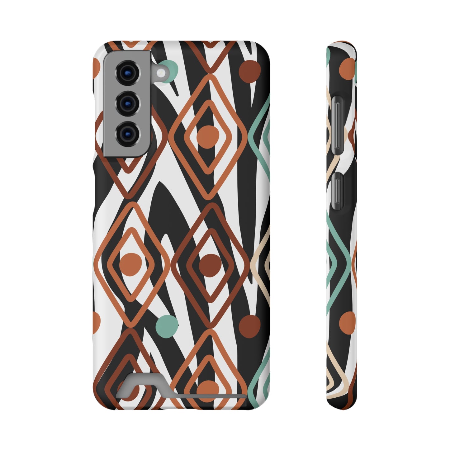 Ethnic Phone Case with Card Holder - Unique Phone Cases - Ethnic Print Phone Case