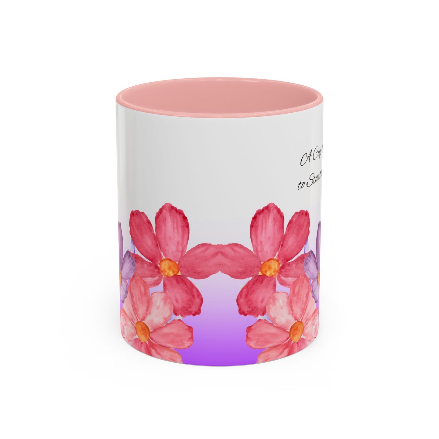 Inspirational Floral - Accent Coffee Mug (11, 15oz)