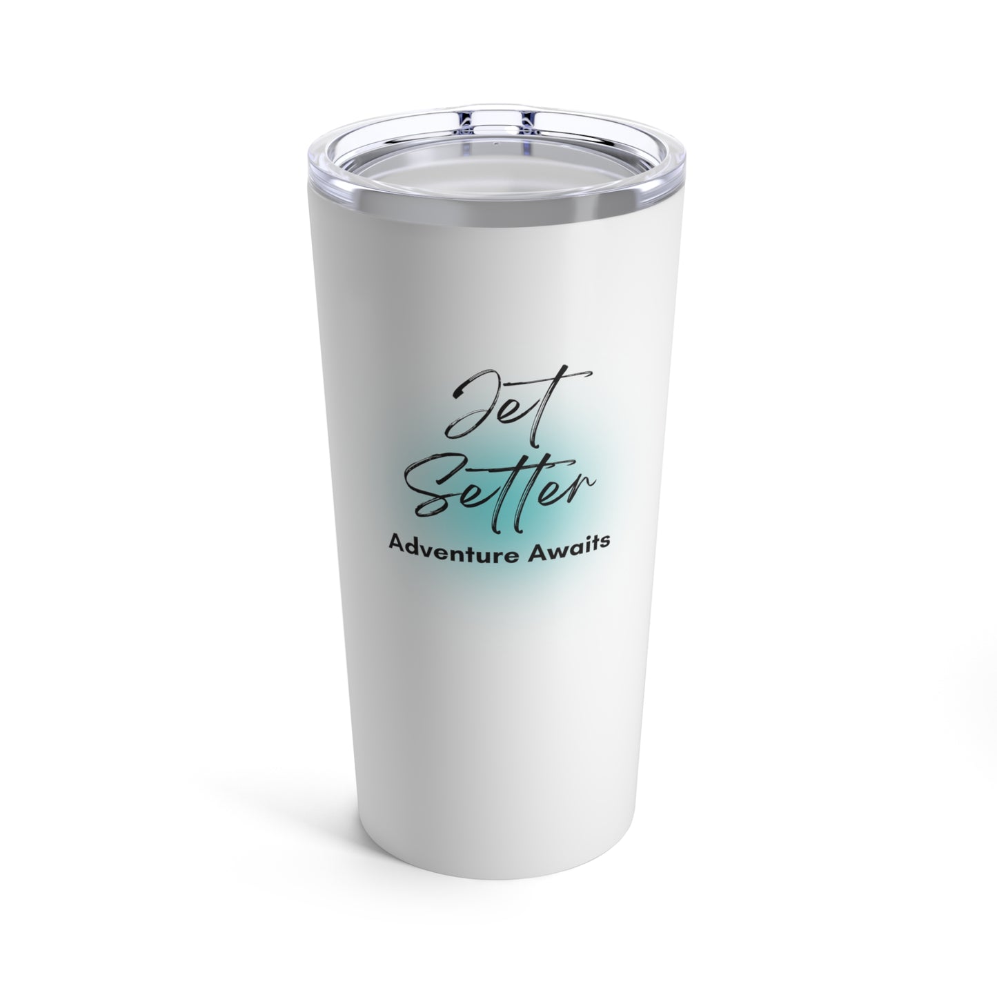 Inspirational Tumbler - "Jet Setter" (Word Art) - White Tumbler 20oz - Gifts - Women - Men - Etsy - Gifts - Coffee - Tea