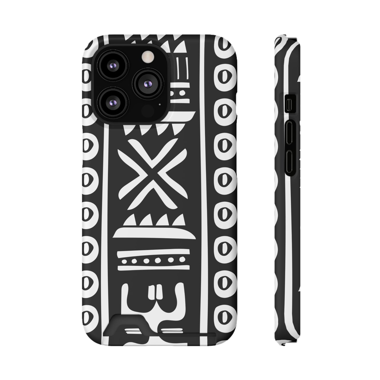 Ethnic Phone Case with Card Holder - Unique Phone Cases - African Print Phone Case