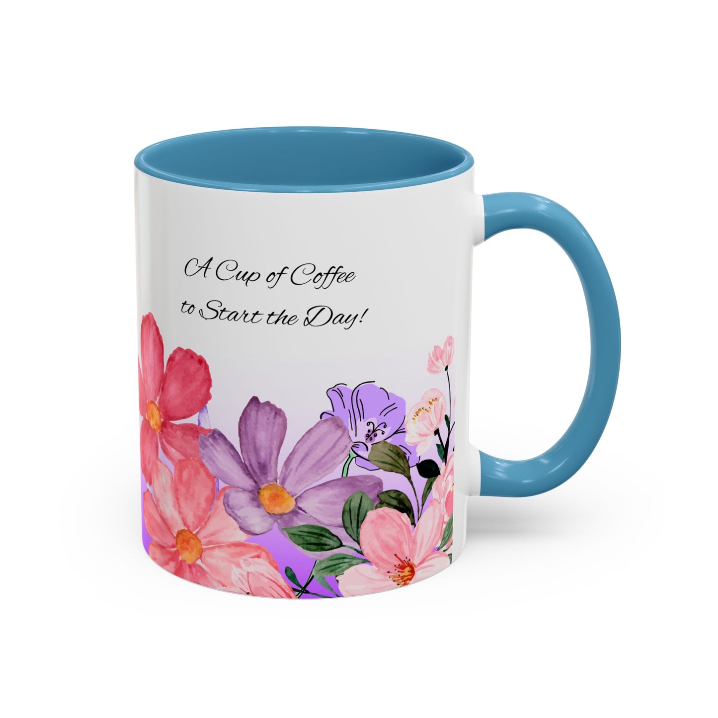 Inspirational Floral - Accent Coffee Mug (11, 15oz)