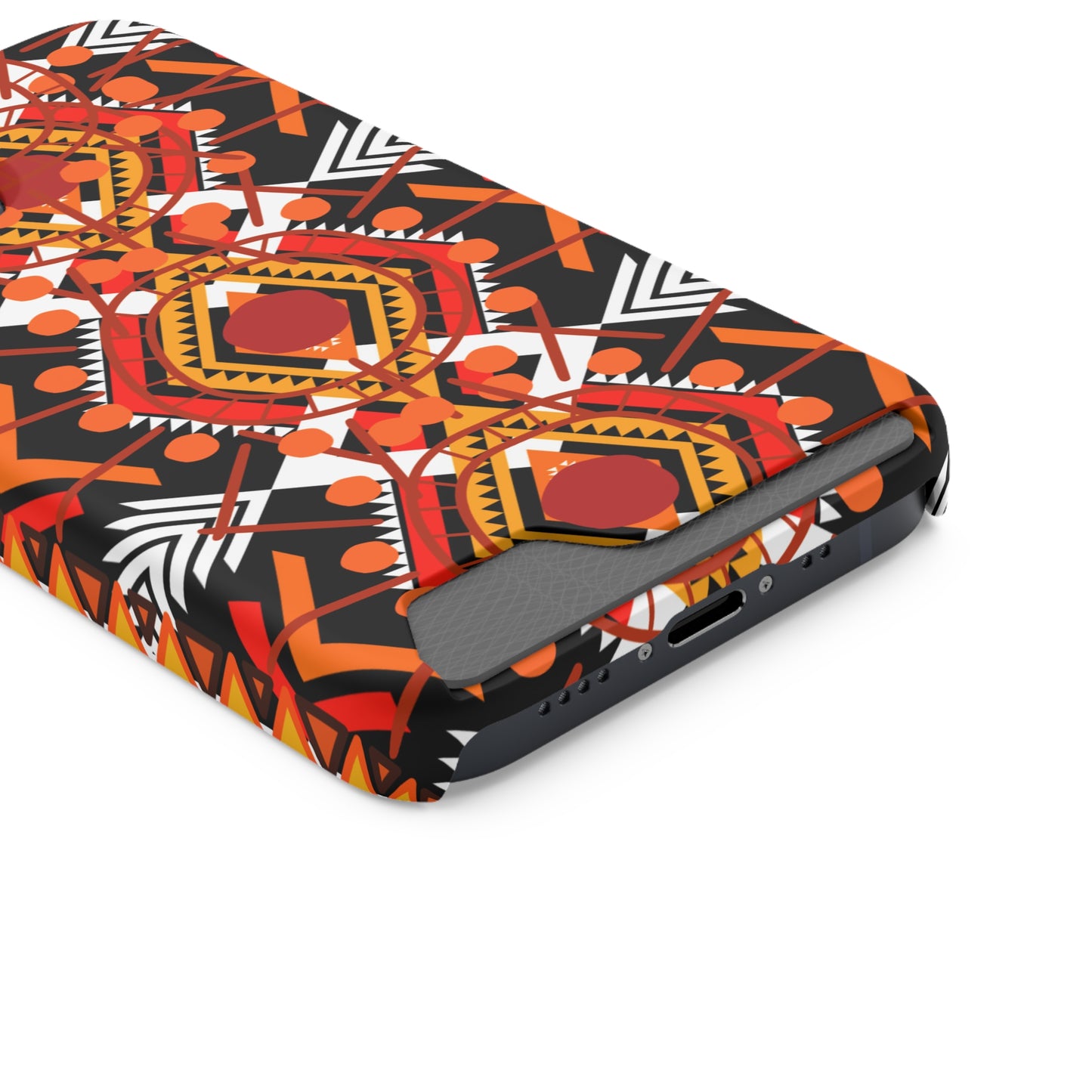 Ethnic Phone Case with Card Holder - Unique Phone Cases - Ethnic Print Phone Case