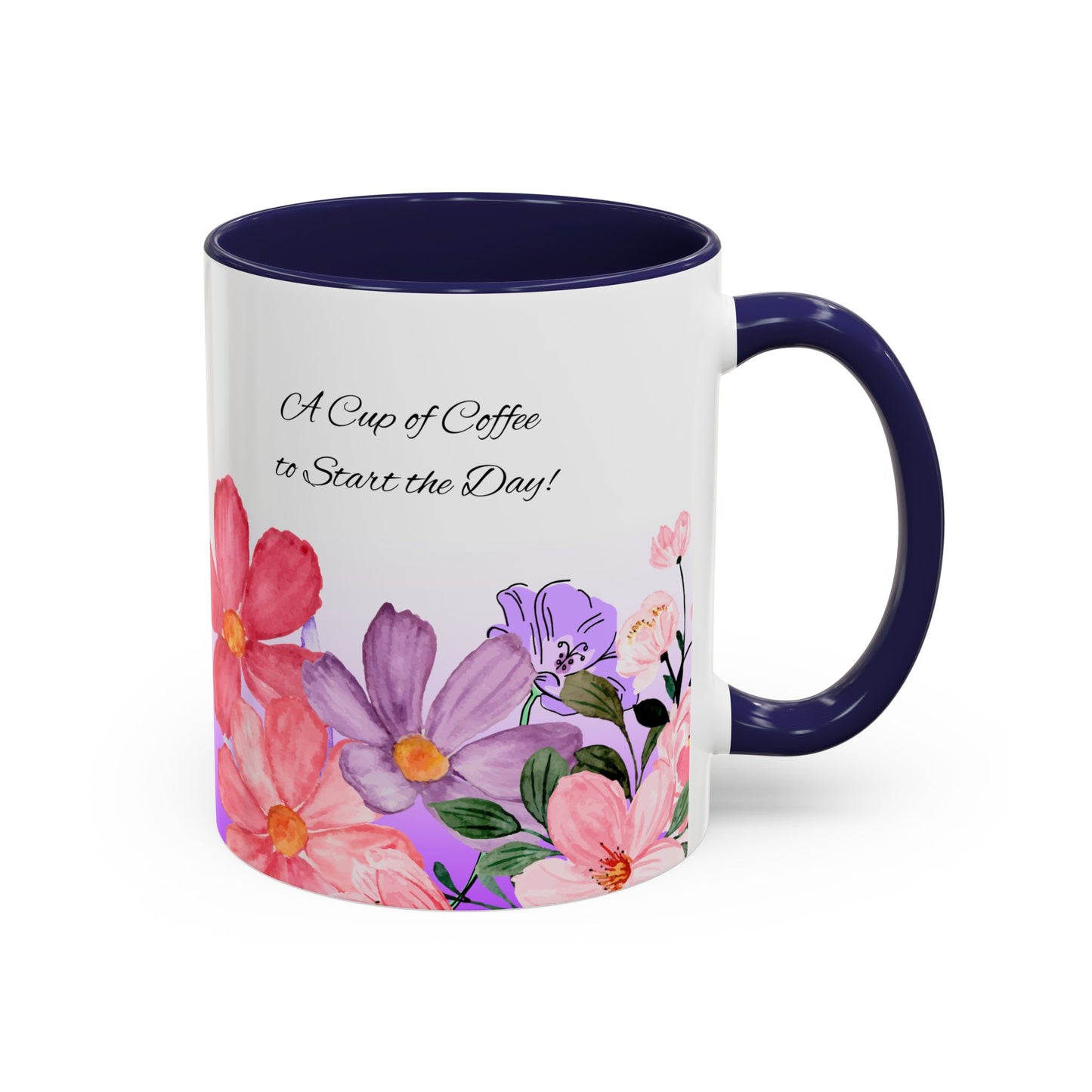 Inspirational Floral - Accent Coffee Mug (11, 15oz)