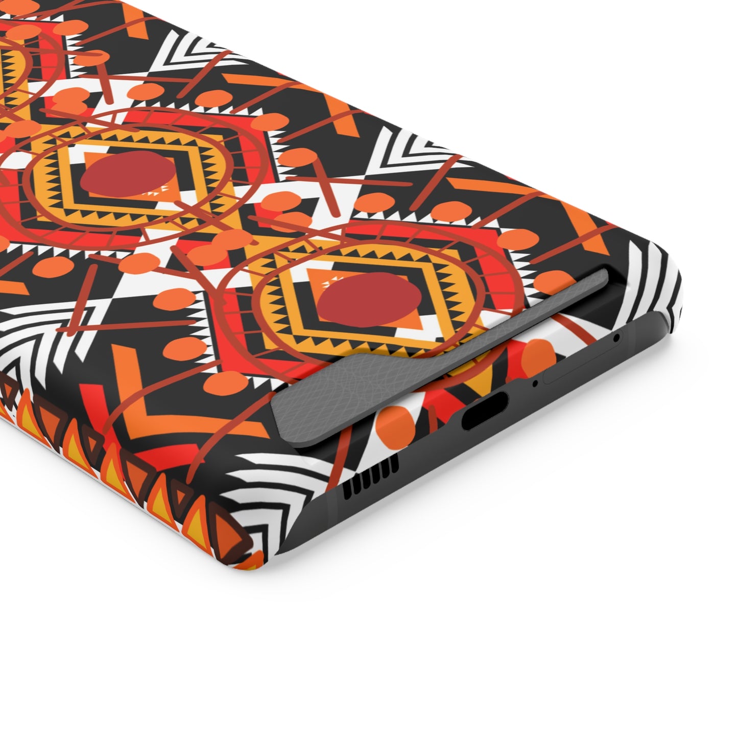 Ethnic Phone Case with Card Holder - Unique Phone Cases - Ethnic Print Phone Case