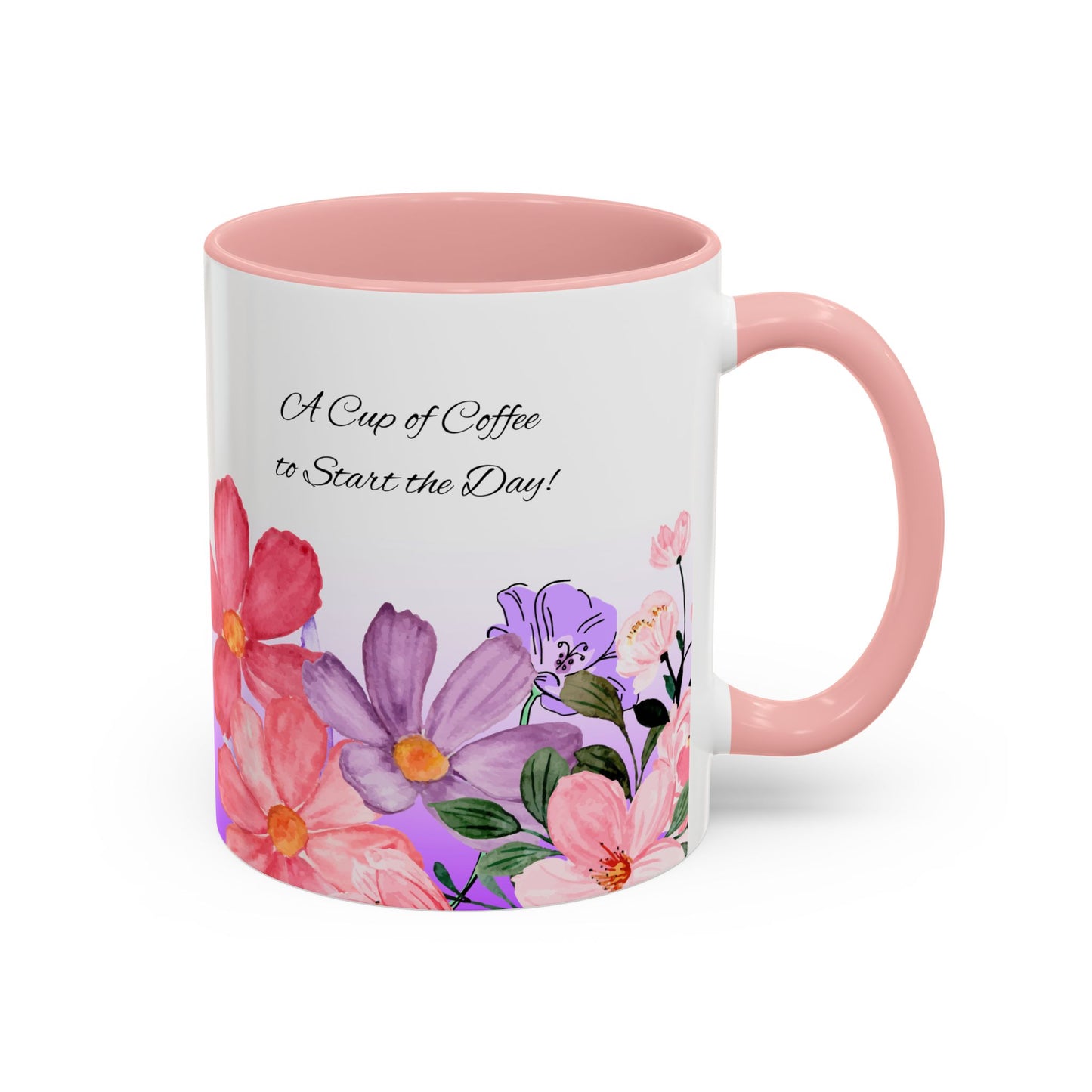 Inspirational Floral - Accent Coffee Mug (11, 15oz)