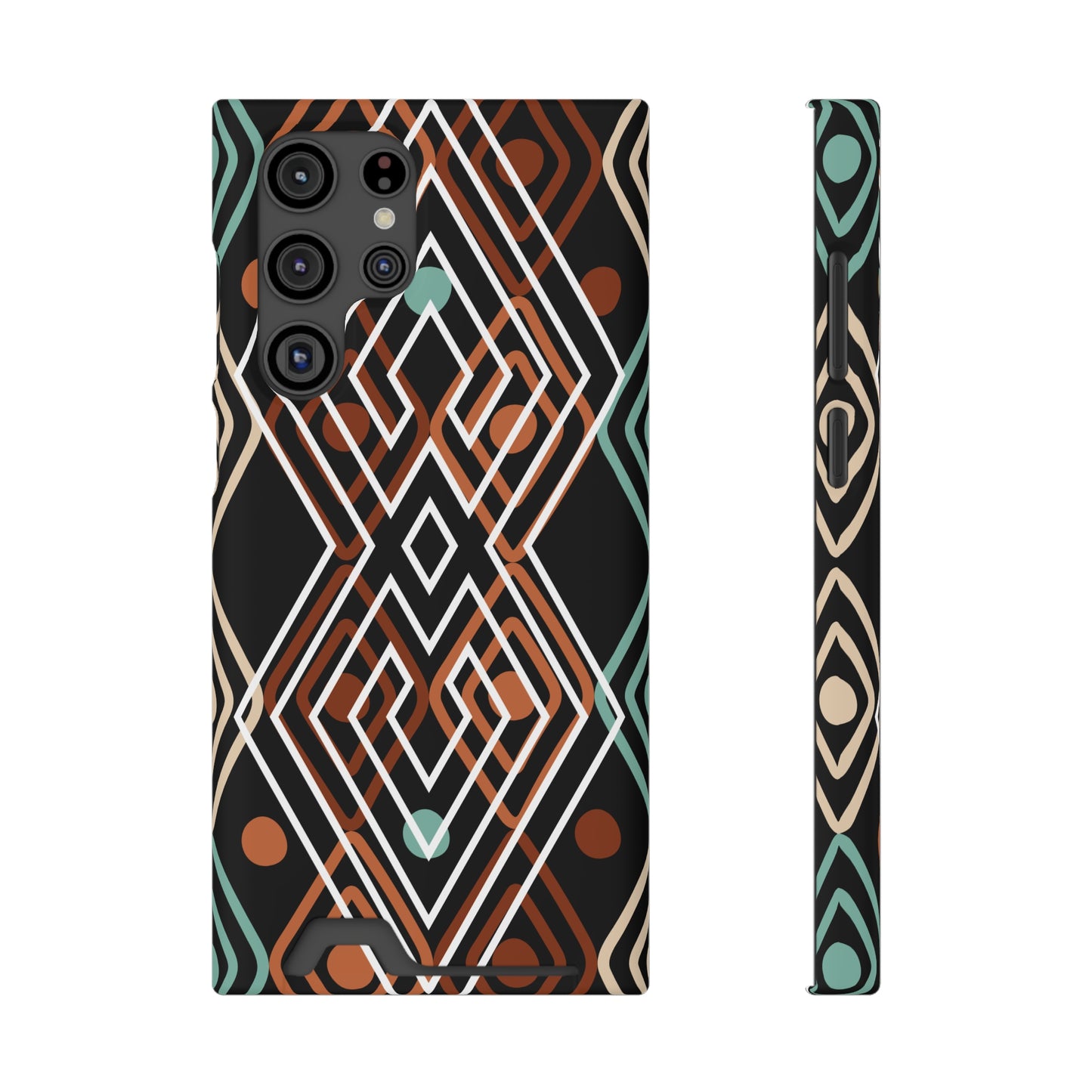 Ethnic Phone Case with Card Holder - Unique Phone Cases - Ethnic Print Phone Case