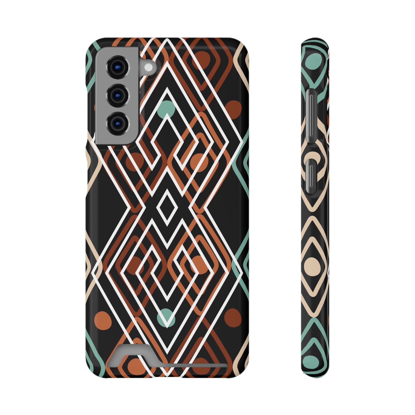 Ethnic Phone Case with Card Holder - Unique Phone Cases - Ethnic Print Phone Case